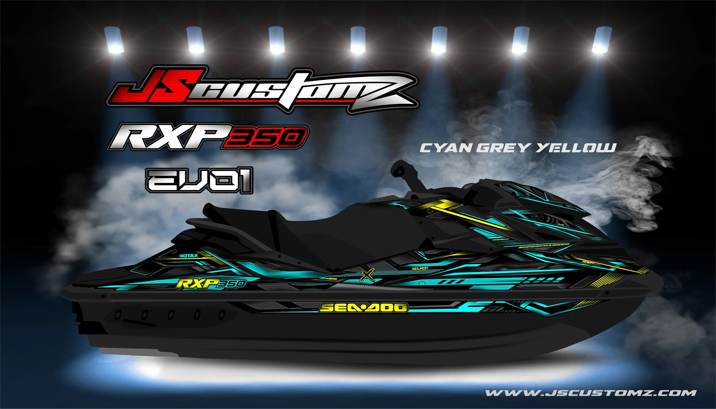 SEADOO RXPX 11-20 JS EVO1 GRAPHIC KIT CYAN GREY YELLOW.jpg