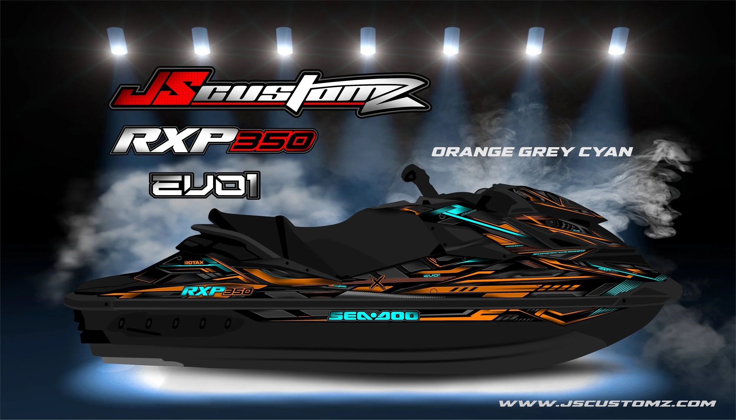 SEADOO RXPX 11-20 JS EVO1 GRAPHIC KIT ORANGE GREY CYAN.jpg