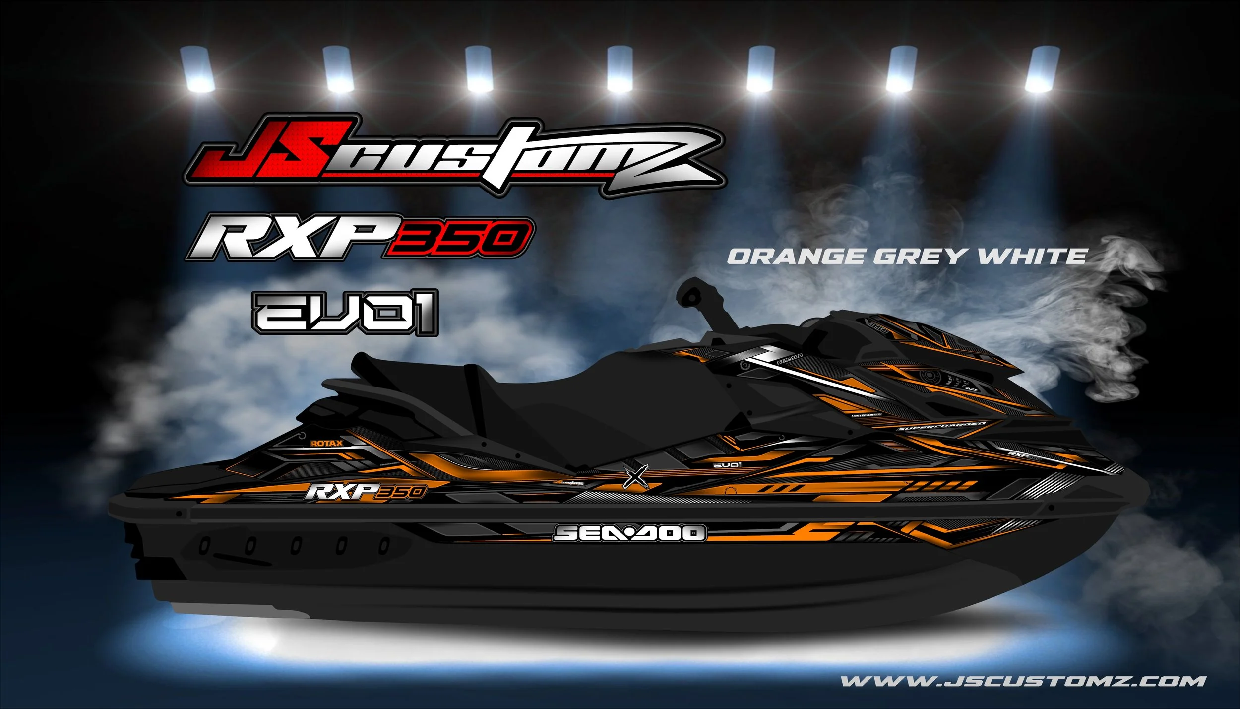 SEADOO RXPX 11-20 JS EVO1 GRAPHIC KIT ORANGE GREY WHITE.jpg