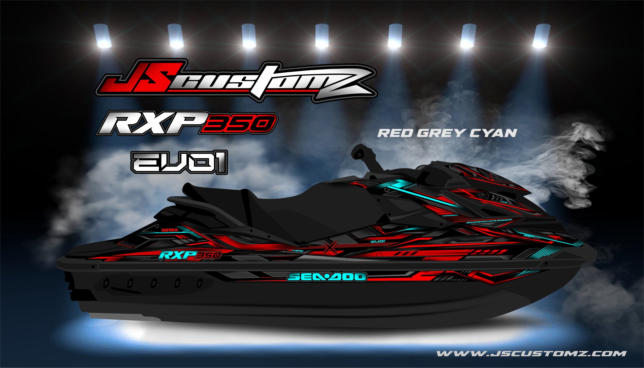 SEADOO RXPX 11-20 JS EVO1 GRAPHIC KIT RED GREY CYAN.jpg