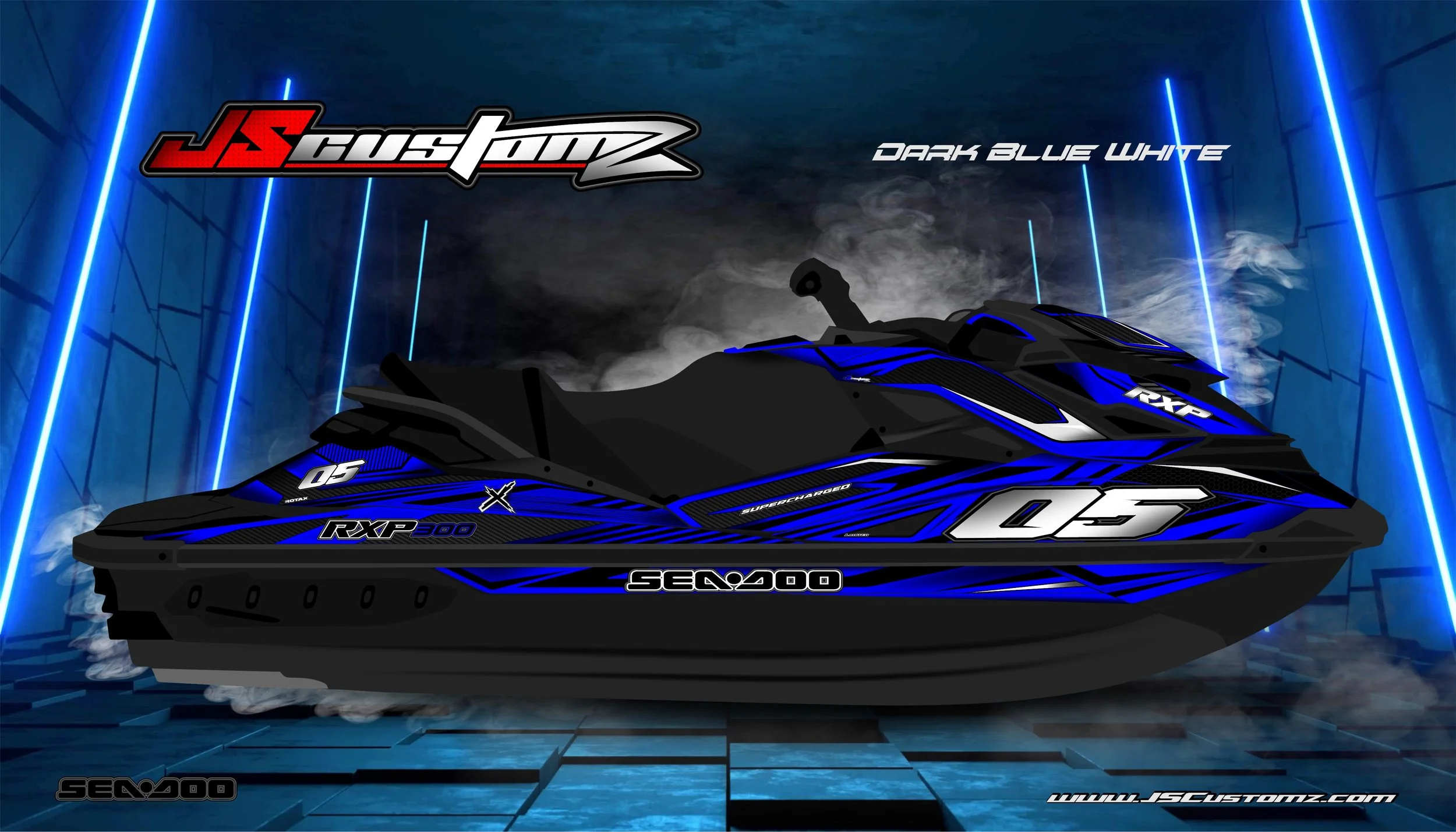 SEADOO RXP 2011-2020 JS2 GRAPHIC KIT DARK BLUE WHITE.jpg
