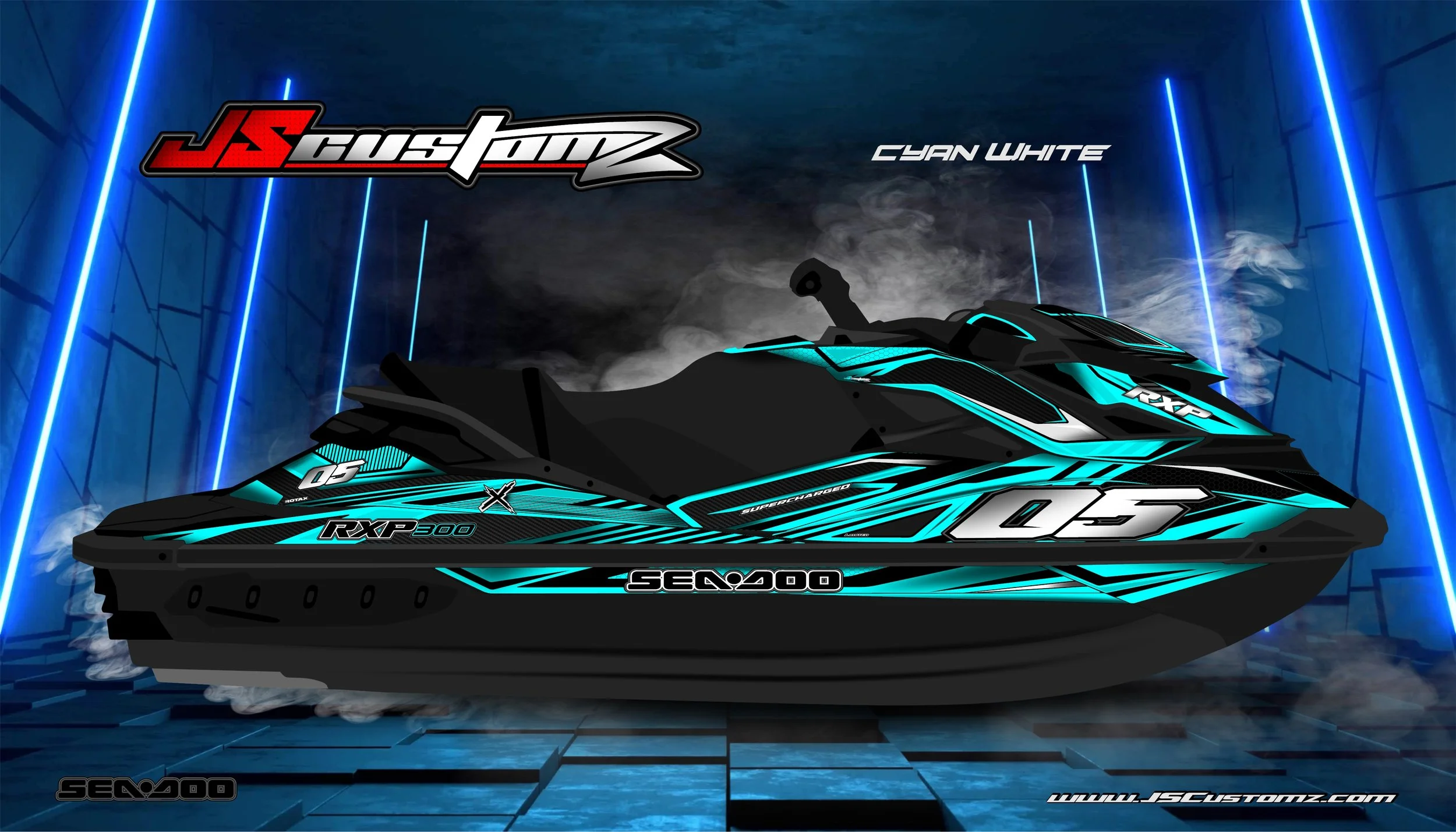 SEADOO RXP 2011-2020 JS2 GRAPHIC KIT CYAN WHITE.jpg