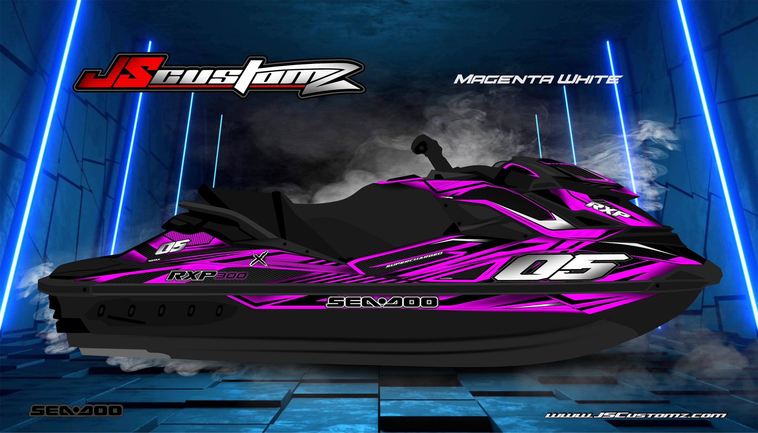 SEADOO RXP 2011-2020 JS2 GRAPHIC KIT MAGENTA WHITE.jpg