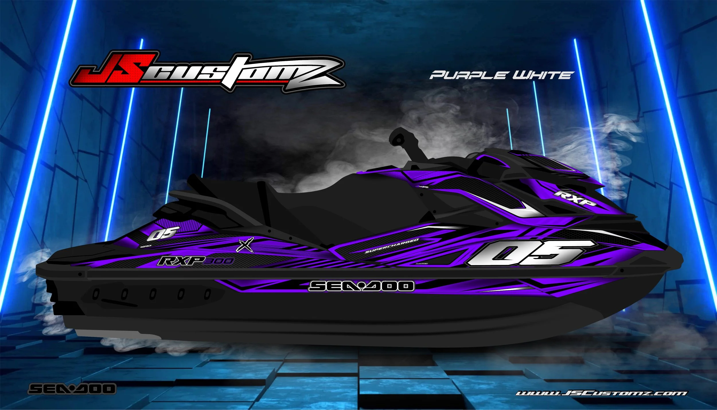 SEADOO RXP 2011-2020 JS2 GRAPHIC KIT PURPLE WHITE.jpg