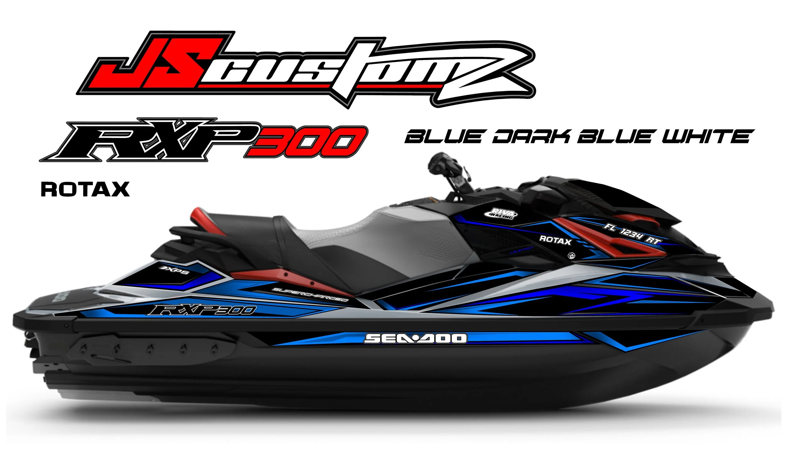 SEADOO RXP JS3 FULL COLOR GRAPHIC KIT BLUE DARK BLUE WHITE .jpg