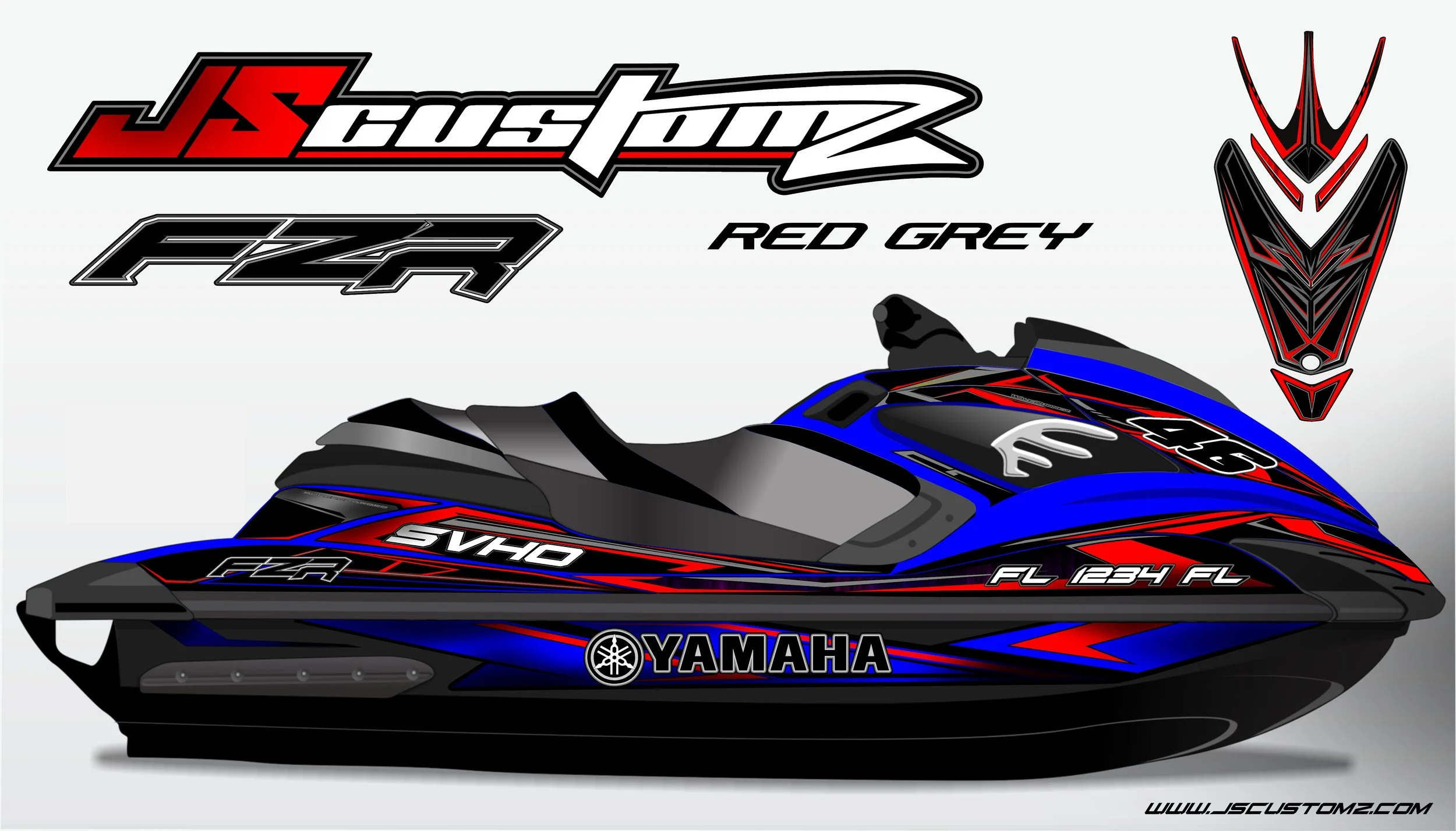 YAMAHA FZR JS2 FULL COLOR GRAPHIC KIT RED GREY (BLUE).jpg