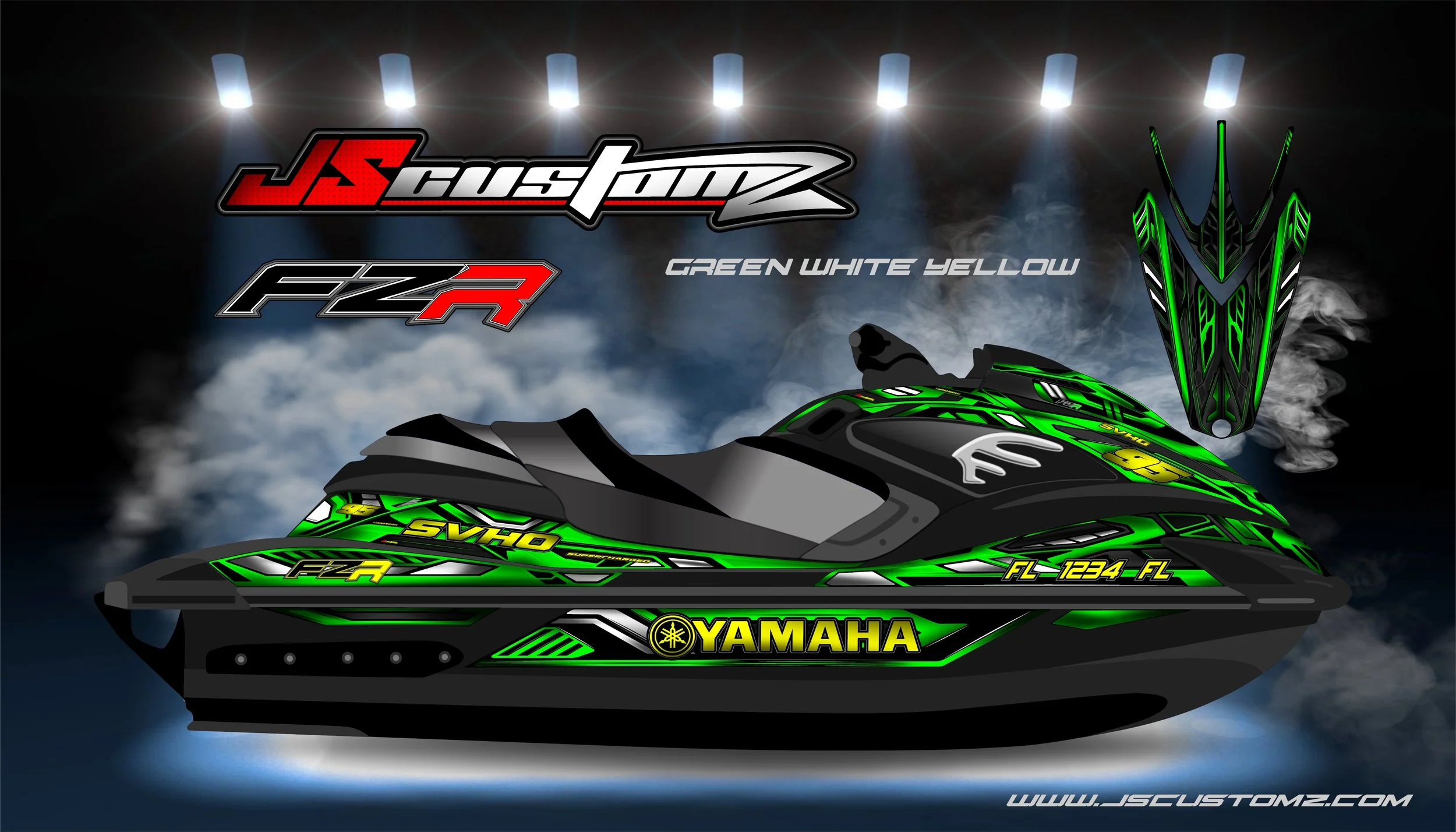 YAMAHA FZR - FZS JS4 GRAPHIC KIT GREEN WHITE YELLOW.jpg