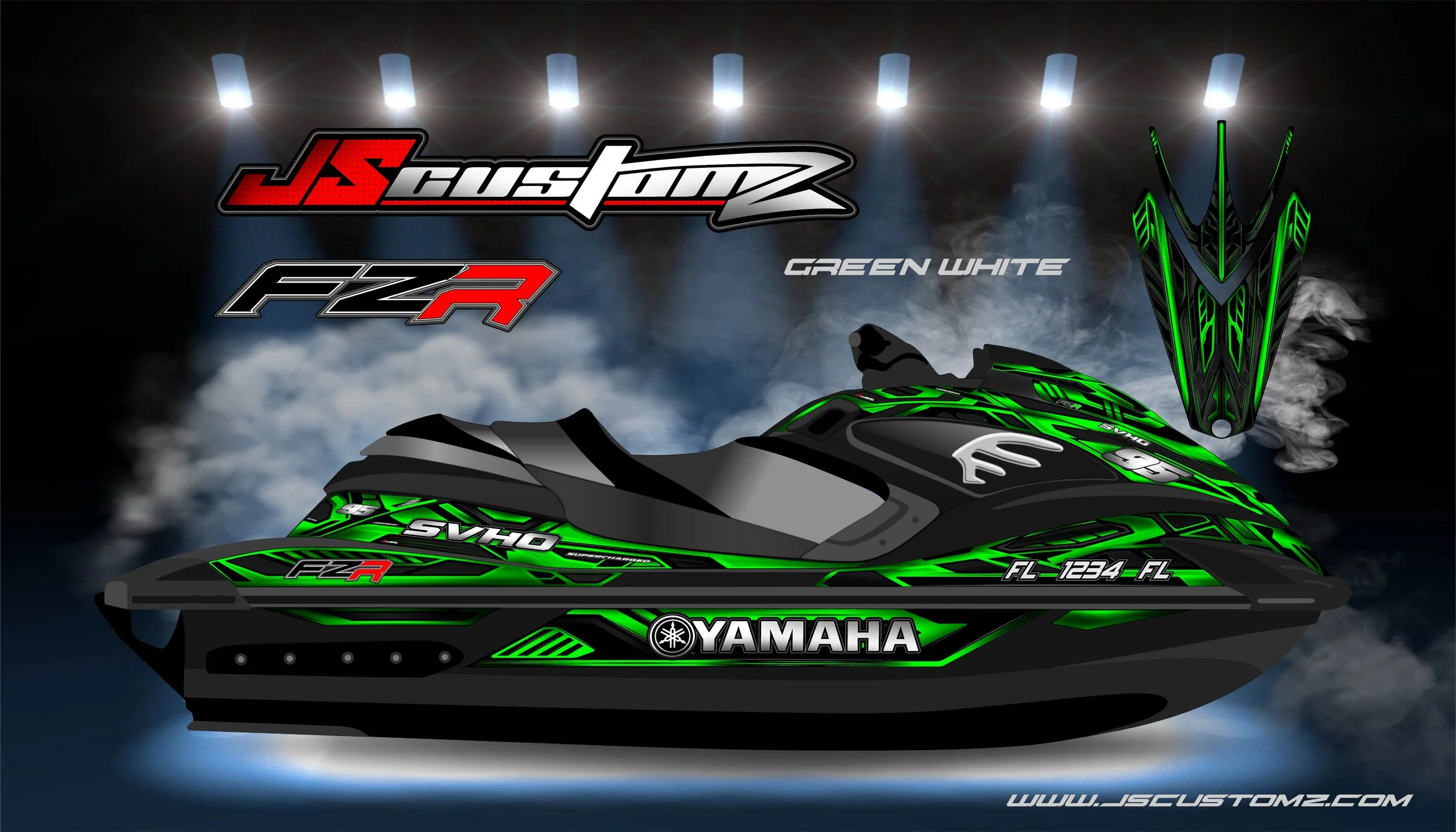 YAMAHA FZR - FZS JS4 GRAPHIC KIT GREEN WHITE.jpg