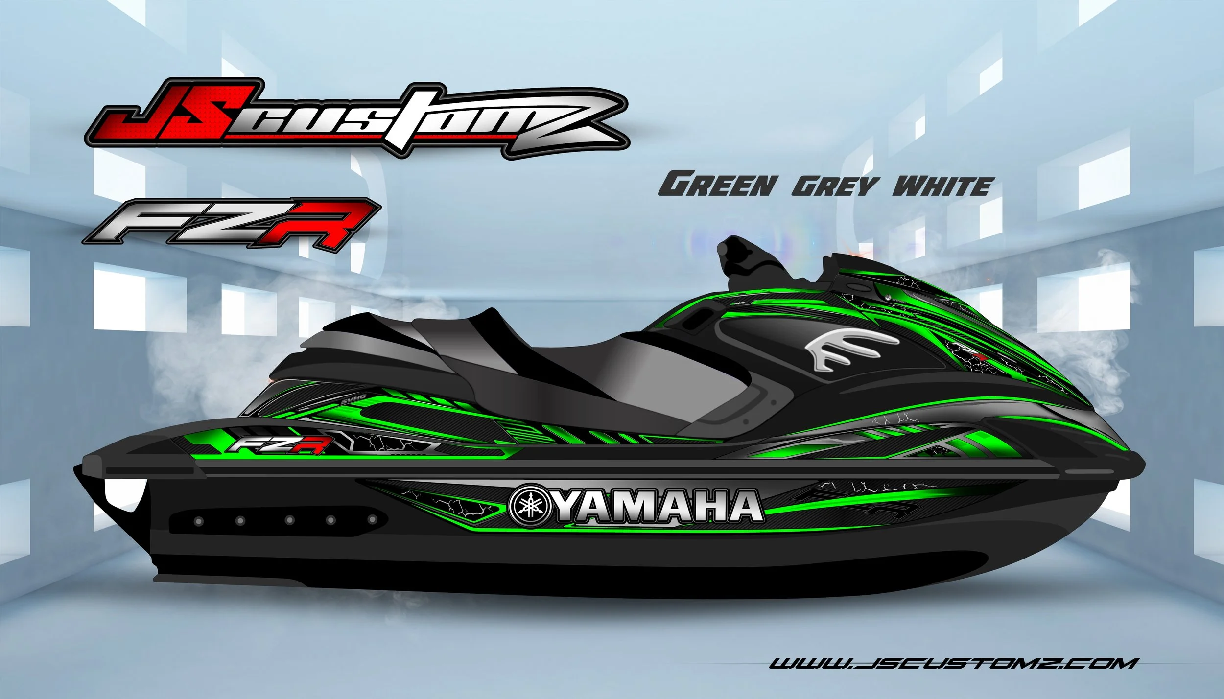 YAMAHA FZR JS5 GRAPHIC KIT GREEN GREY WHITE.jpg