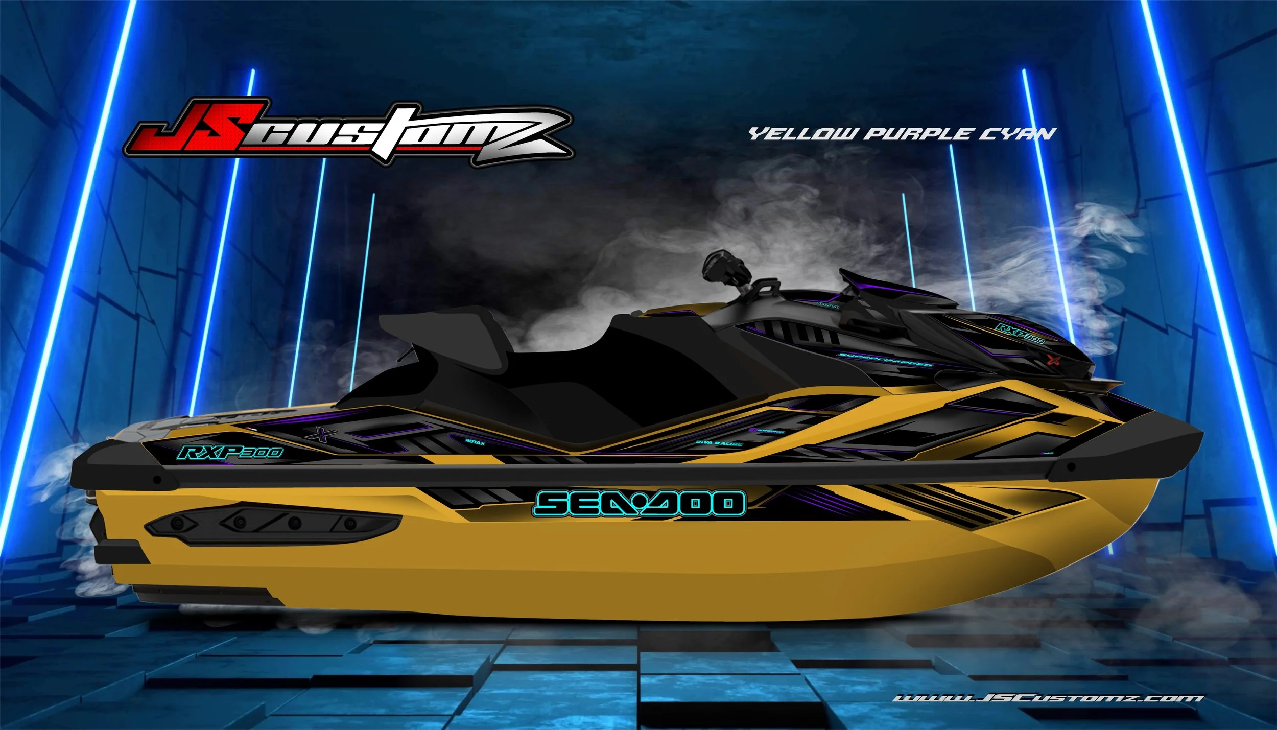 SEADOO RXPX 21-UP JS3 GRAPHIC KIT YELLOW PURPLE CYAN.jpg