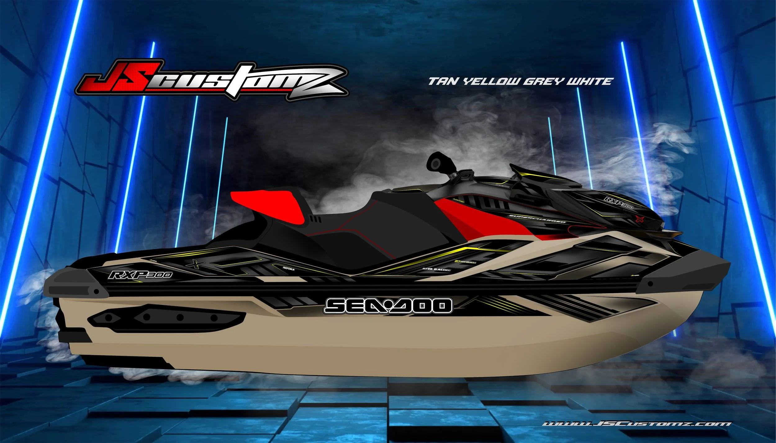 SEADOO RXPX 21-UP JS3 GRAPHIC KIT 2024 TAN YELLOW GREY WHITE.jpg