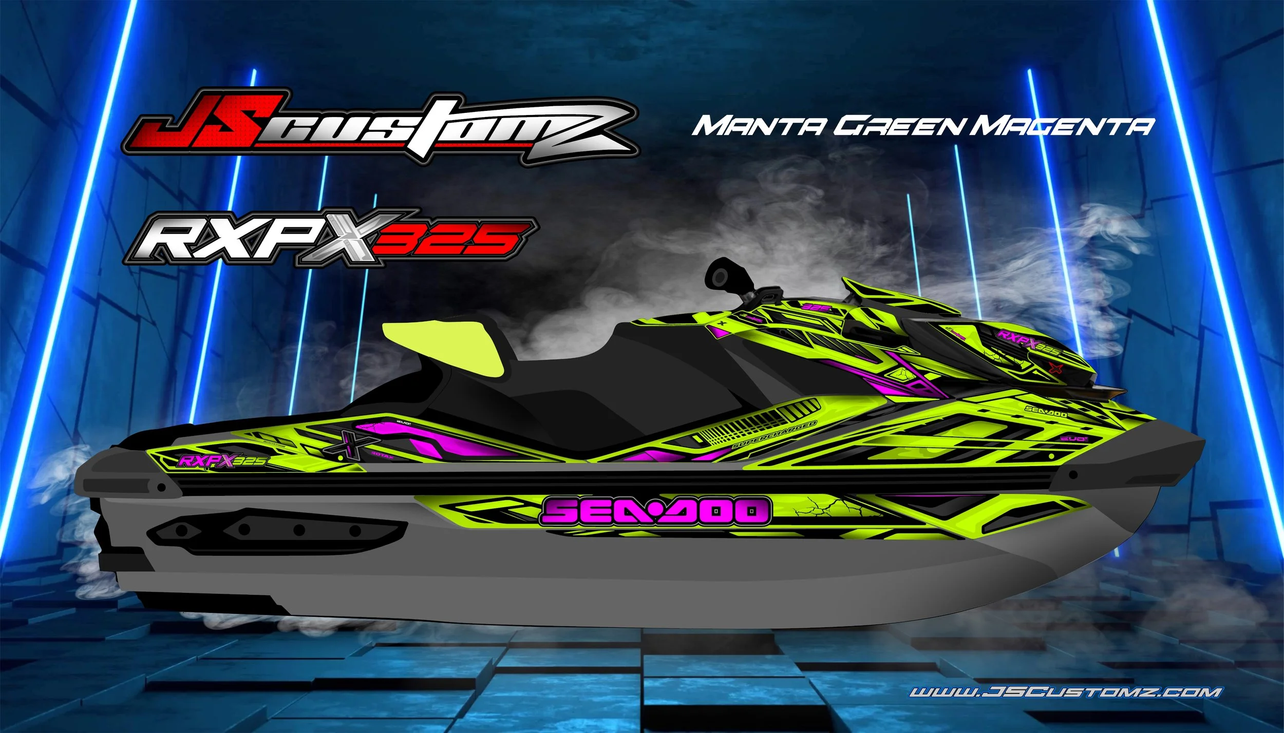 SEADOO RXPX 21-UP EVO1 GRAPHIC KIT MANTA GREEN MAGENTA.jpg