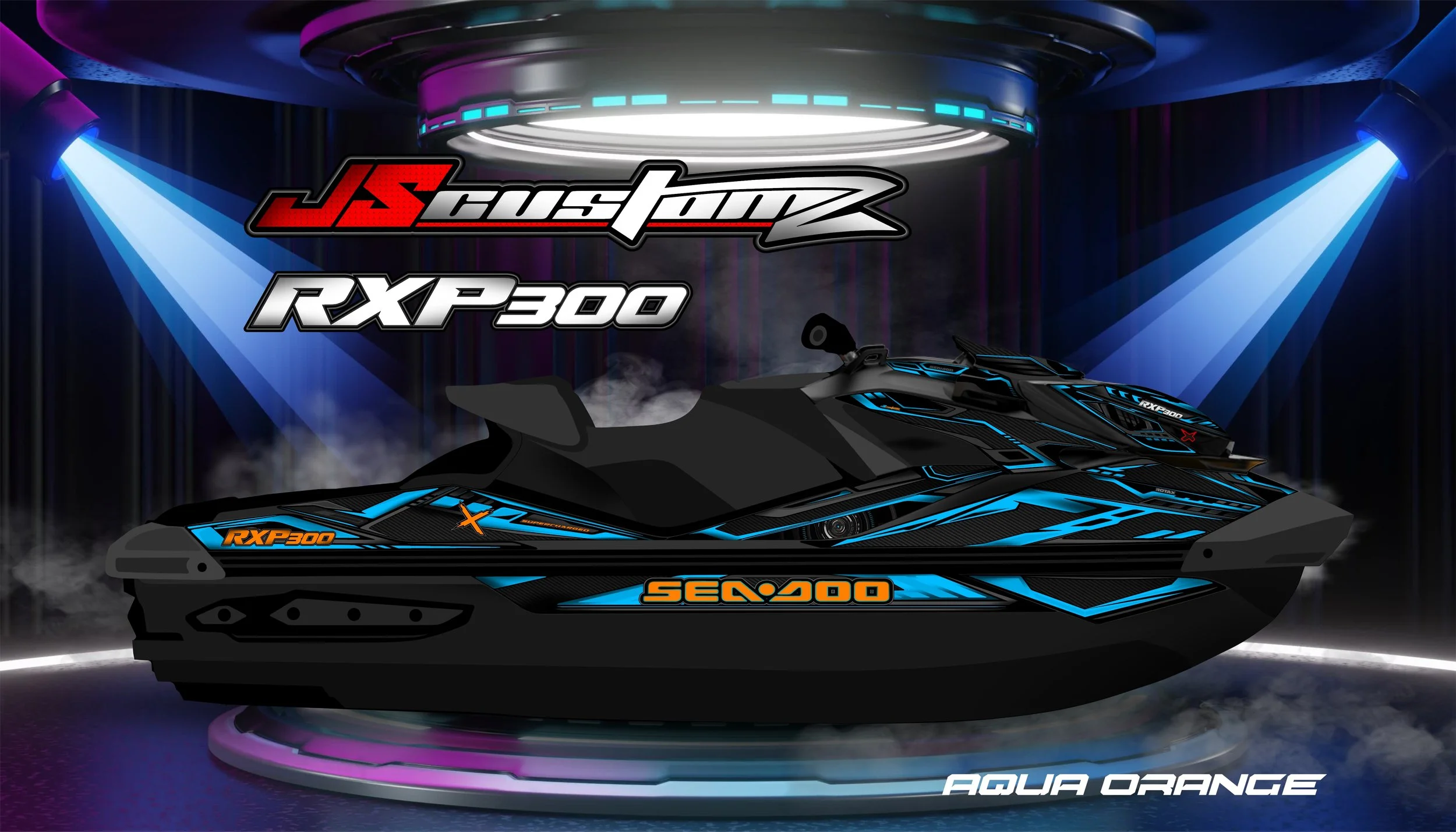 SEADOO RXPX 21 UP JS4 GRAPHIC KIT AQUA ORANGE.jpg