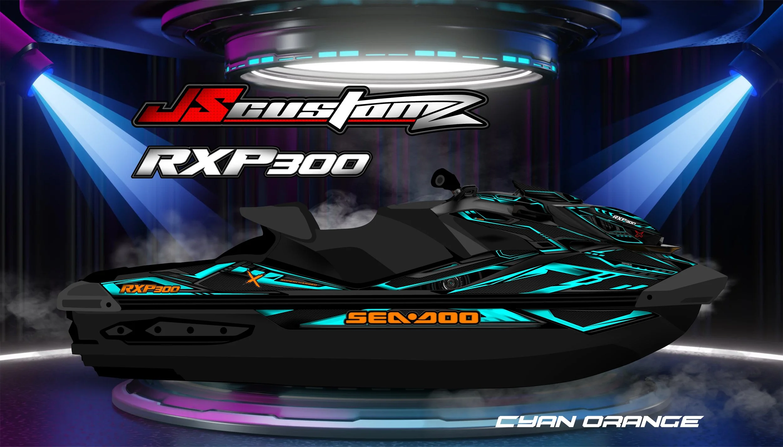 SEADOO RXPX 21 UP JS4 GRAPHIC KIT CYAN ORANGE.jpg