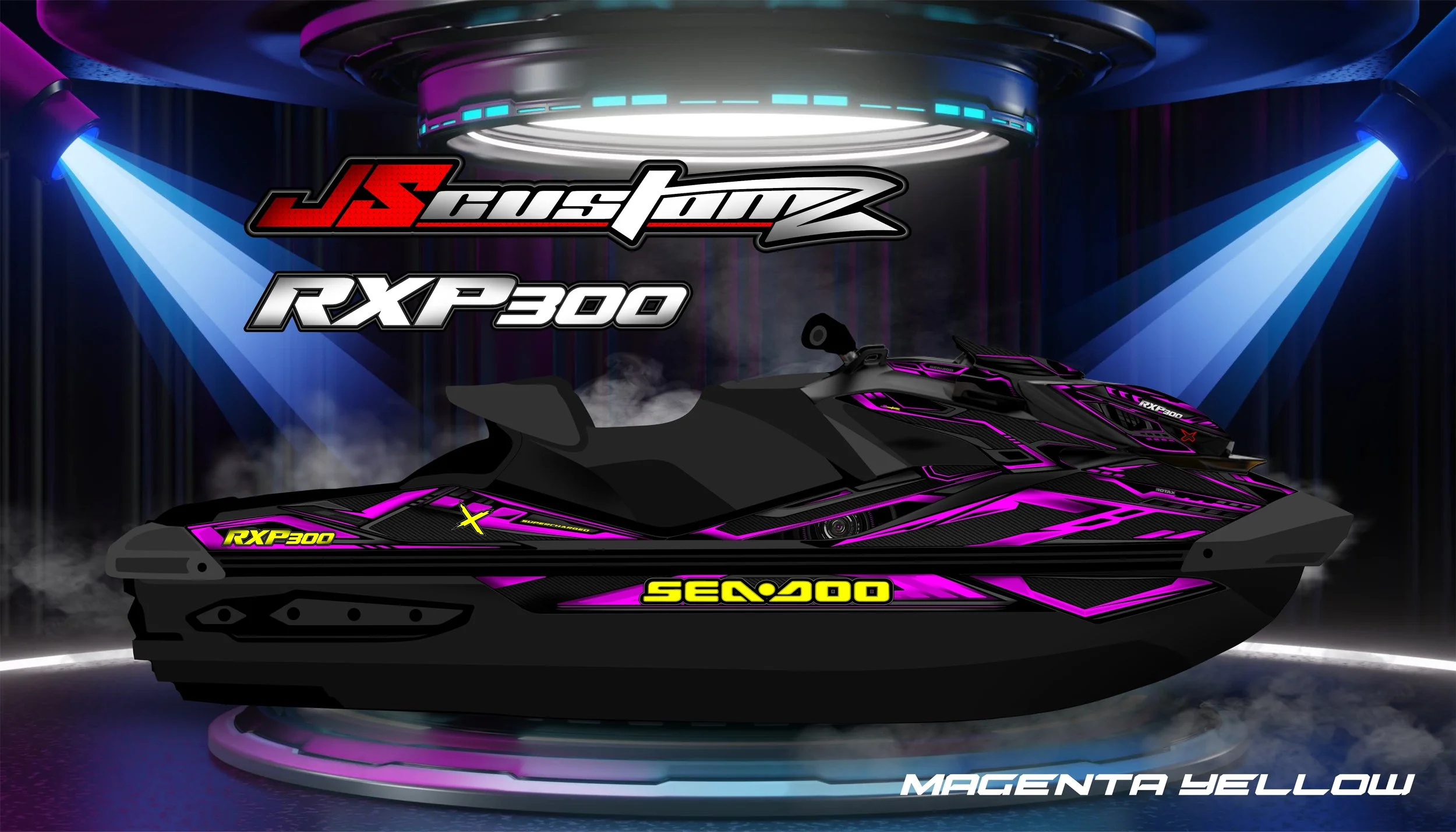 SEADOO RXPX 21 UP JS4 GRAPHIC KIT MAGENTA YELLOW.jpg