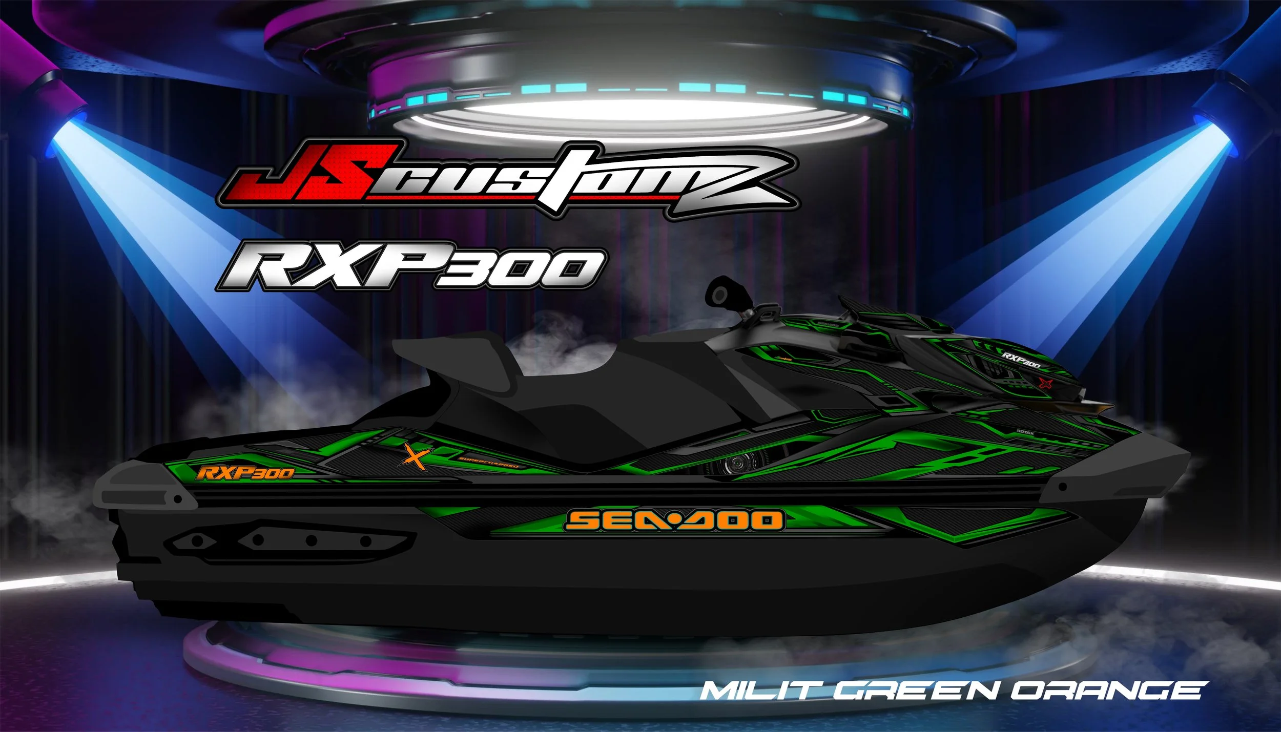 SEADOO RXPX 21 UP JS4 GRAPHIC KIT MILIT GREEN ORANGE.jpg