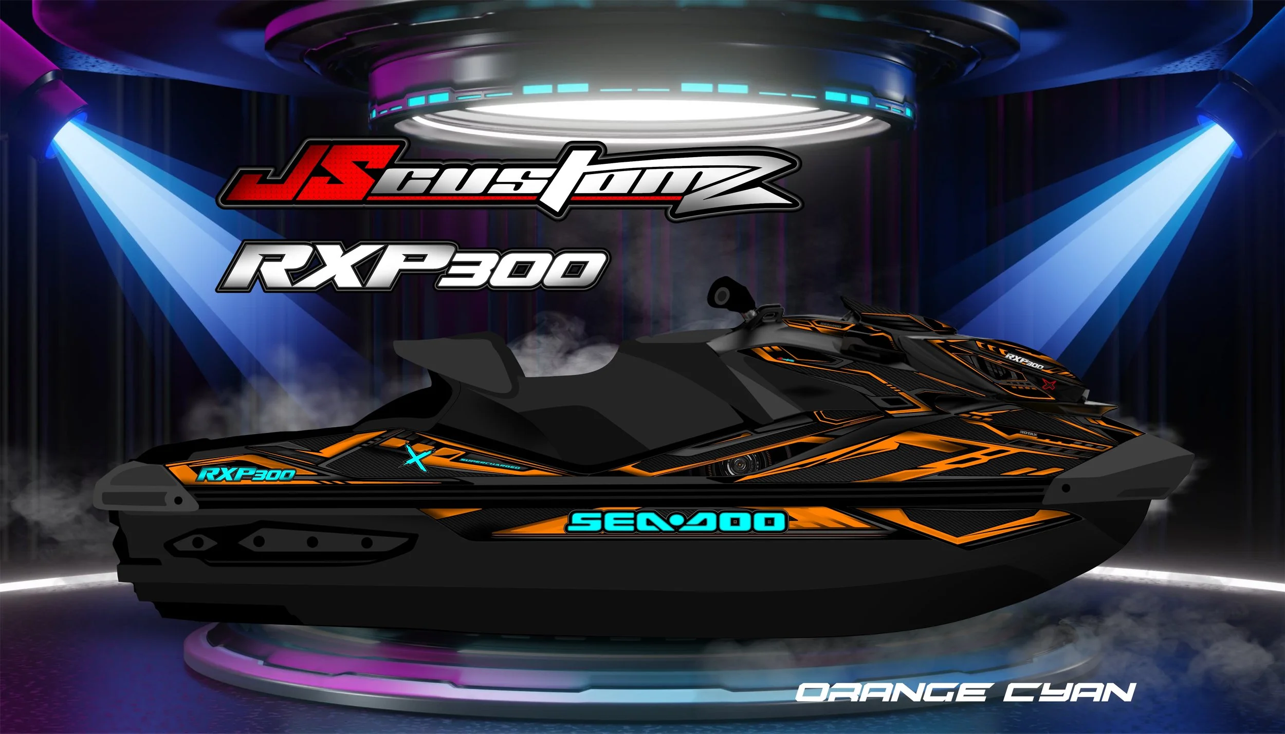 SEADOO RXPX 21 UP JS4 GRAPHIC KIT ORANGE CYAN.jpg