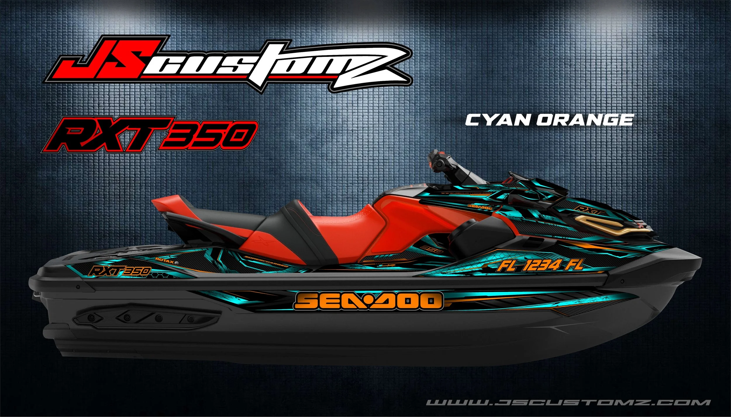 Seadoo rxt 18-up js6 graphic kit  CYAN ORANGE.jpg