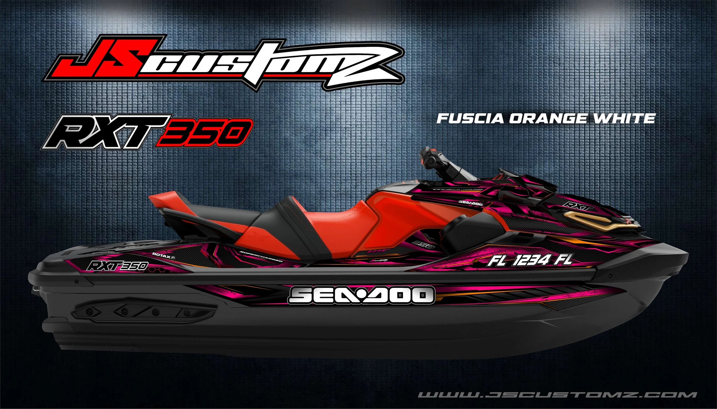 Seadoo rxt 18-up js6 graphic kit  FUSCIA ORANGE WHITE.jpg