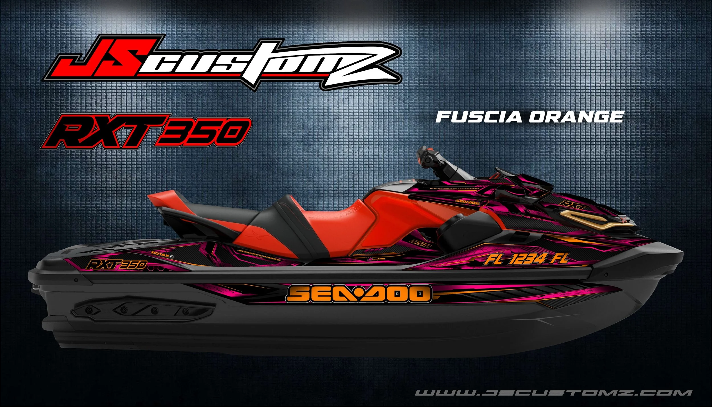 Seadoo rxt 18-up js6 graphic kit  FUSCIA ORANGE.jpg