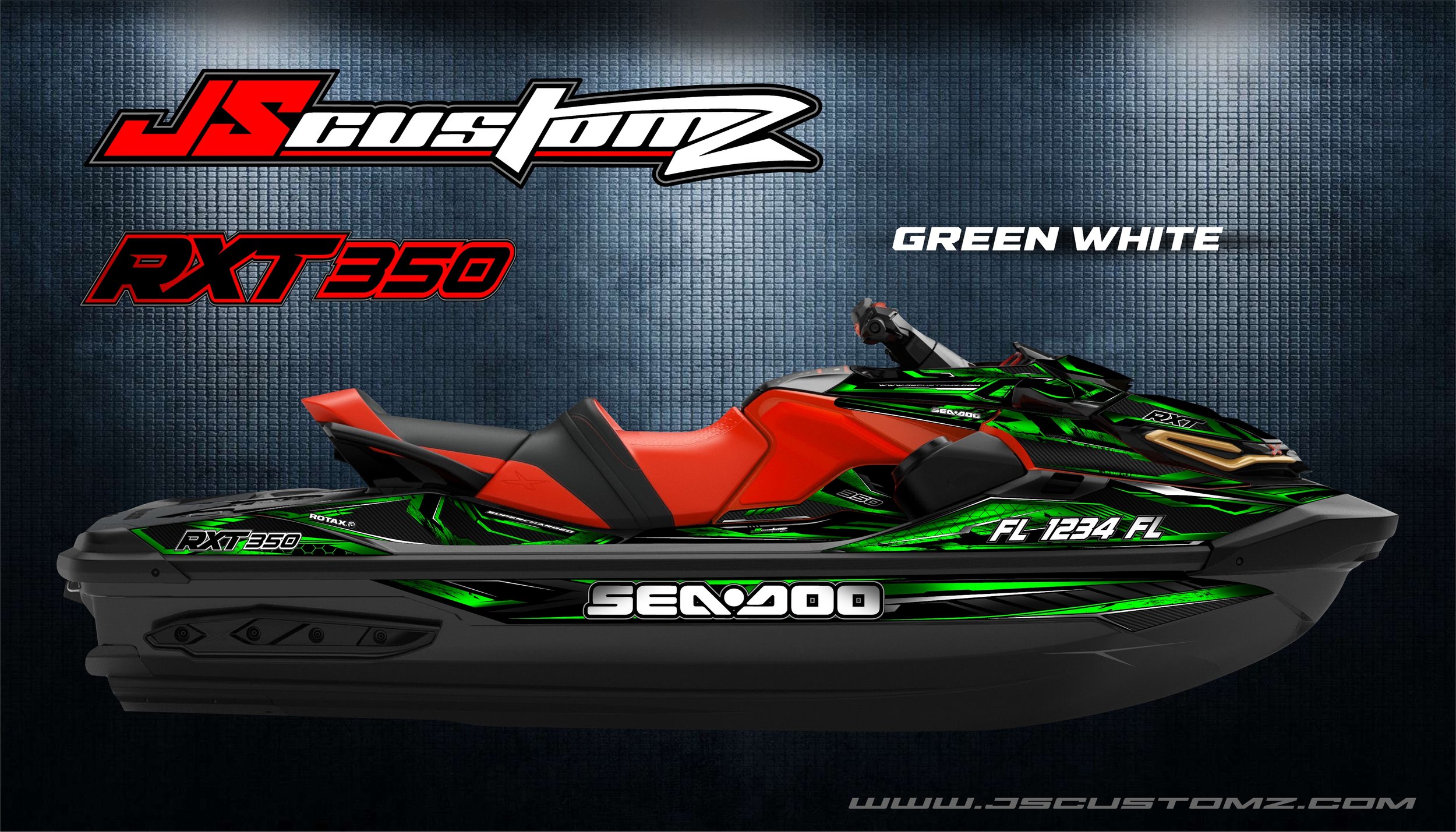 Seadoo rxt 18-up js6 graphic kit  GREEN WHITE.jpg