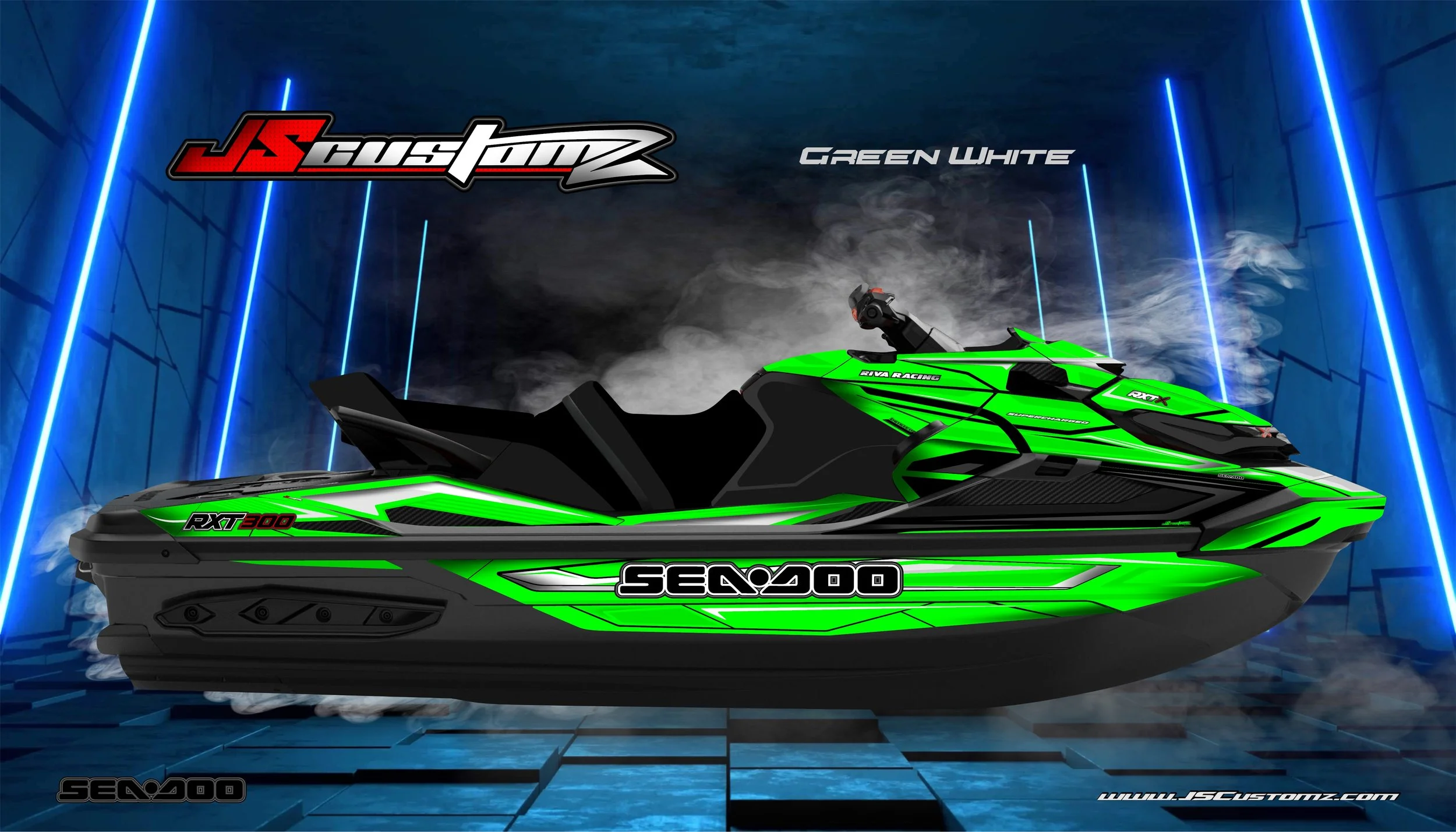 SEADOO RXT 18-UP JS7 GRAPHIC KIT GREEN WHITE.jpg