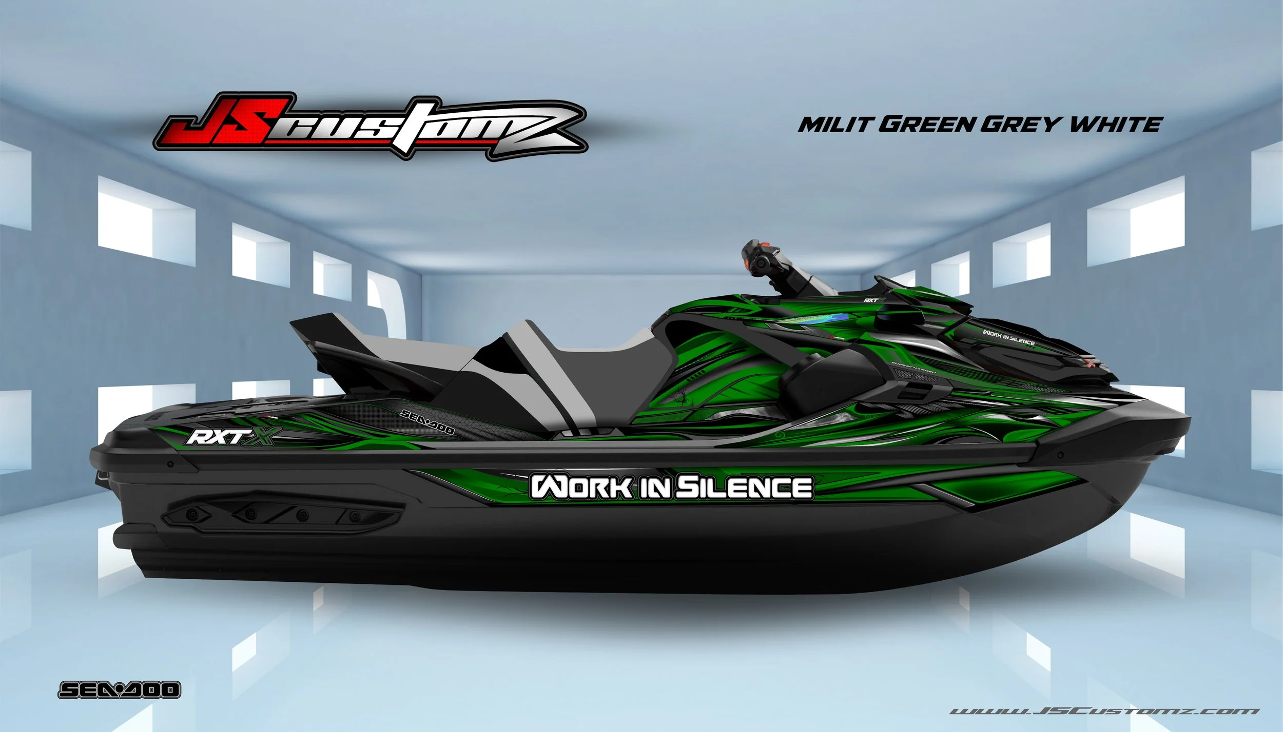 SEADOO RXTX 18-UP JS8 GRAPHIC KIT MILIT GREEN GREY WHITE.jpg