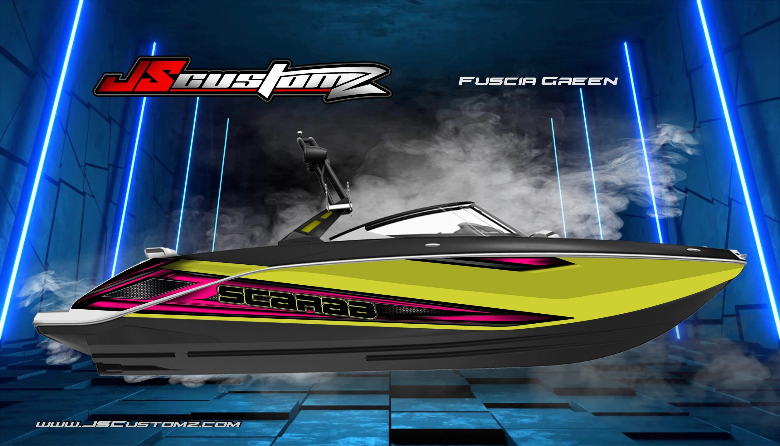 Scarab js2 graphic kit Graphic Kit YELLOW BOAT fuscia green.jpg