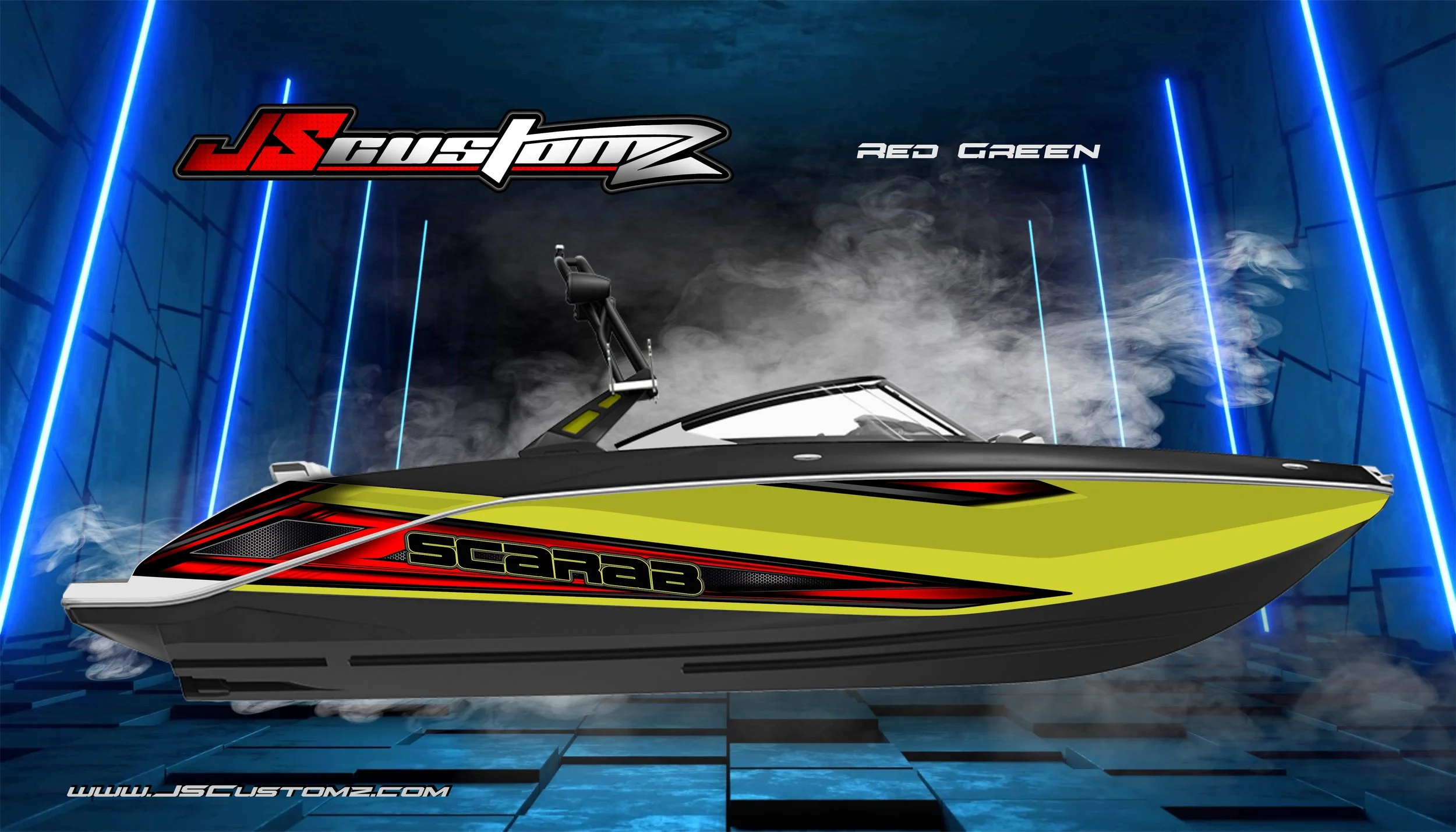 Scarab js2 graphic kit Graphic Kit YELLOW BOAT red green.jpg