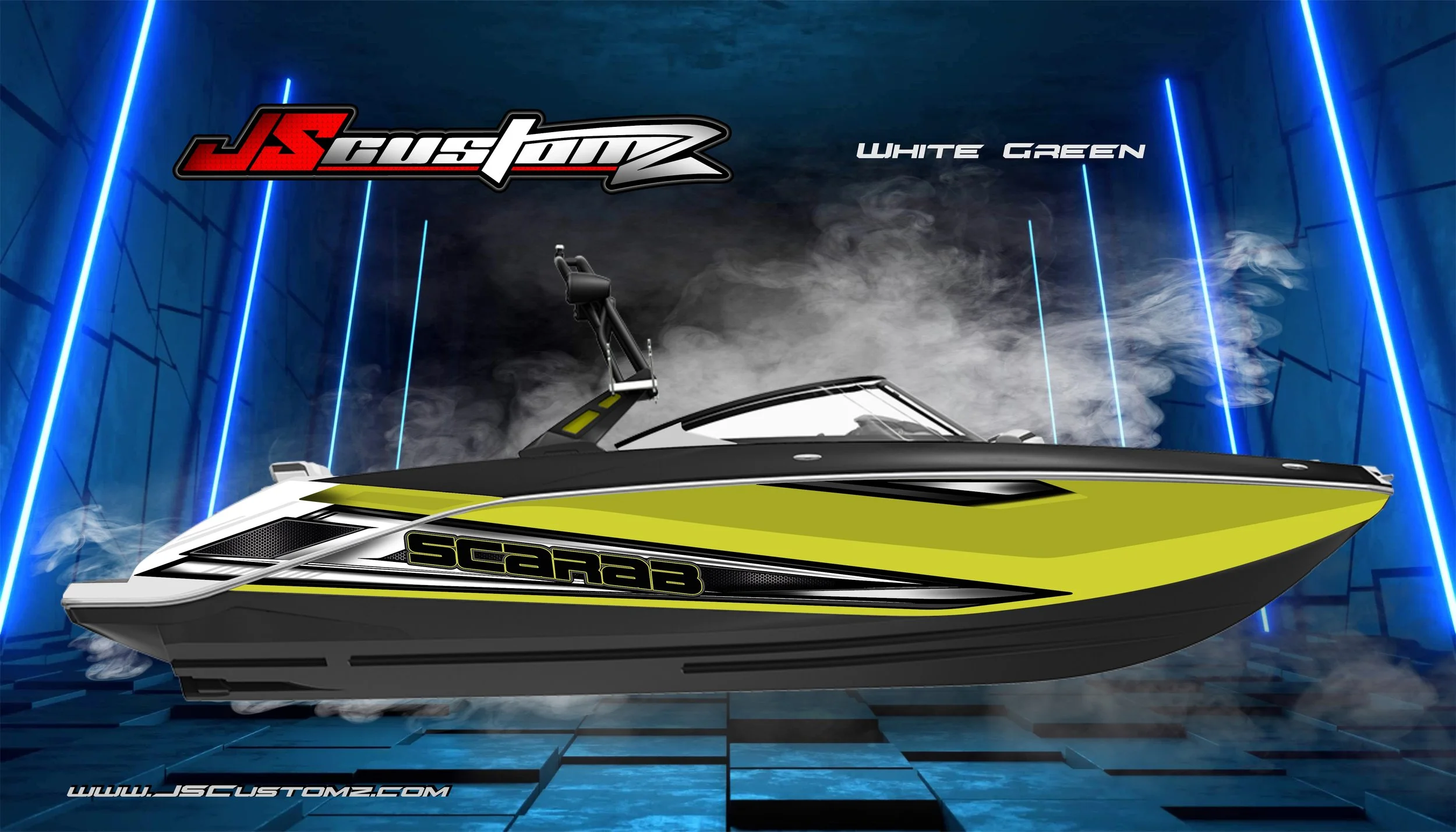 Scarab js2 graphic kit Graphic Kit YELLOW BOAT white green.jpg