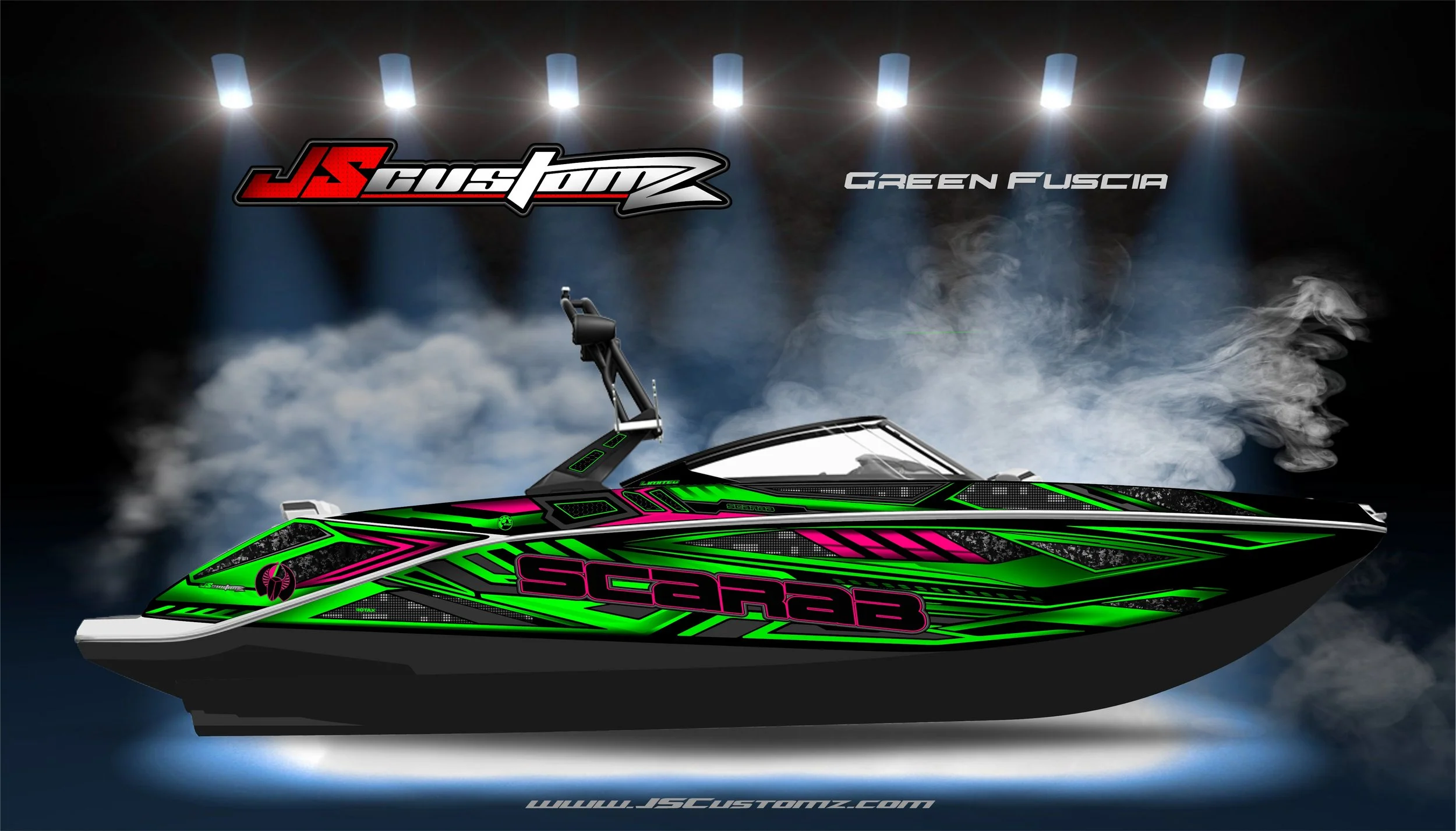 Scarab js5 graphic kit Graphic Kit GREEN FUSCIA.jpg