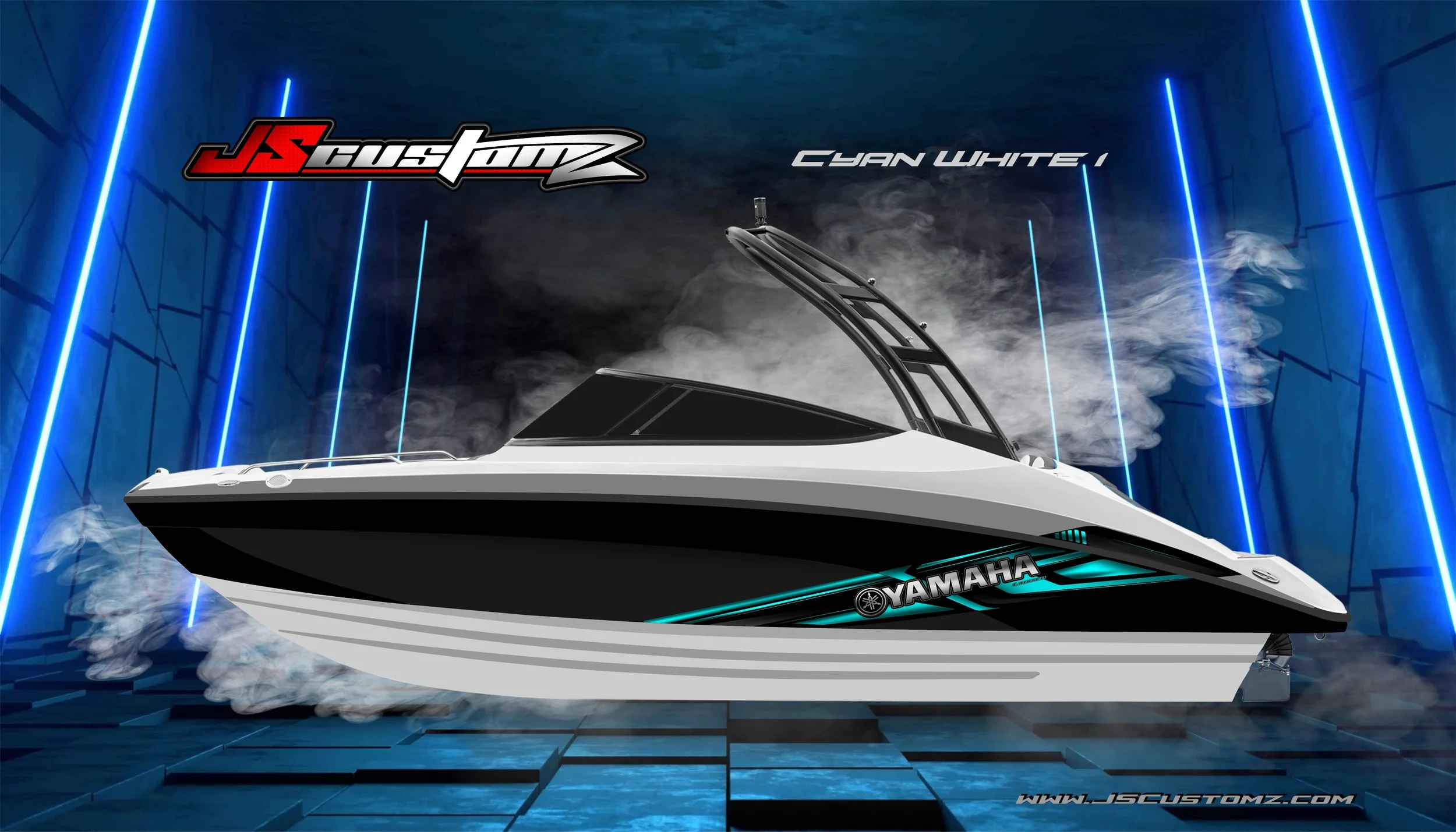 YAMAHA AR JETBOAT JS3 GRAPHIC KIT CYAN WHITE 1.jpg