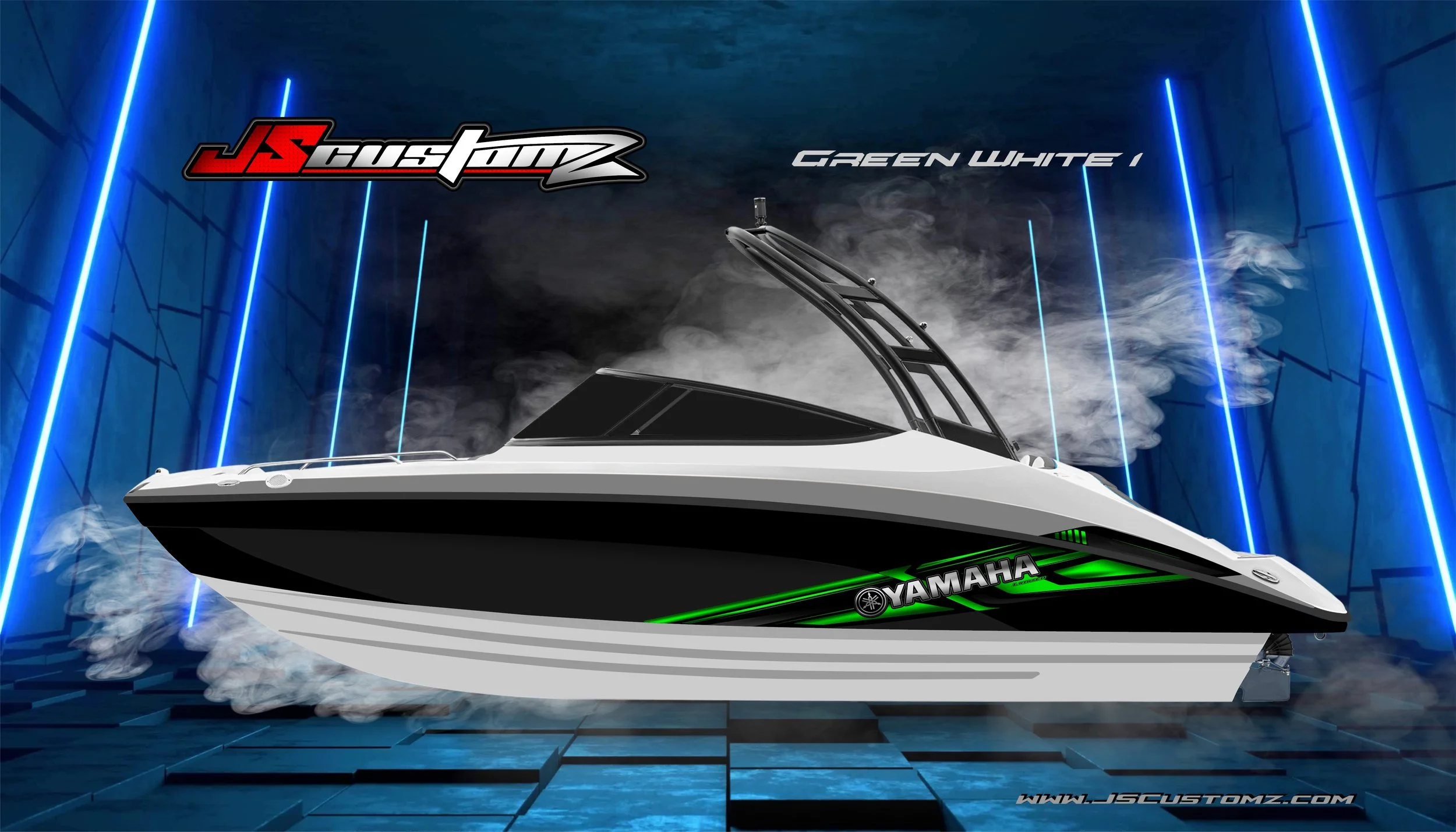 YAMAHA AR JETBOAT JS3 GRAPHIC KIT GREEN WHITE 1.jpg