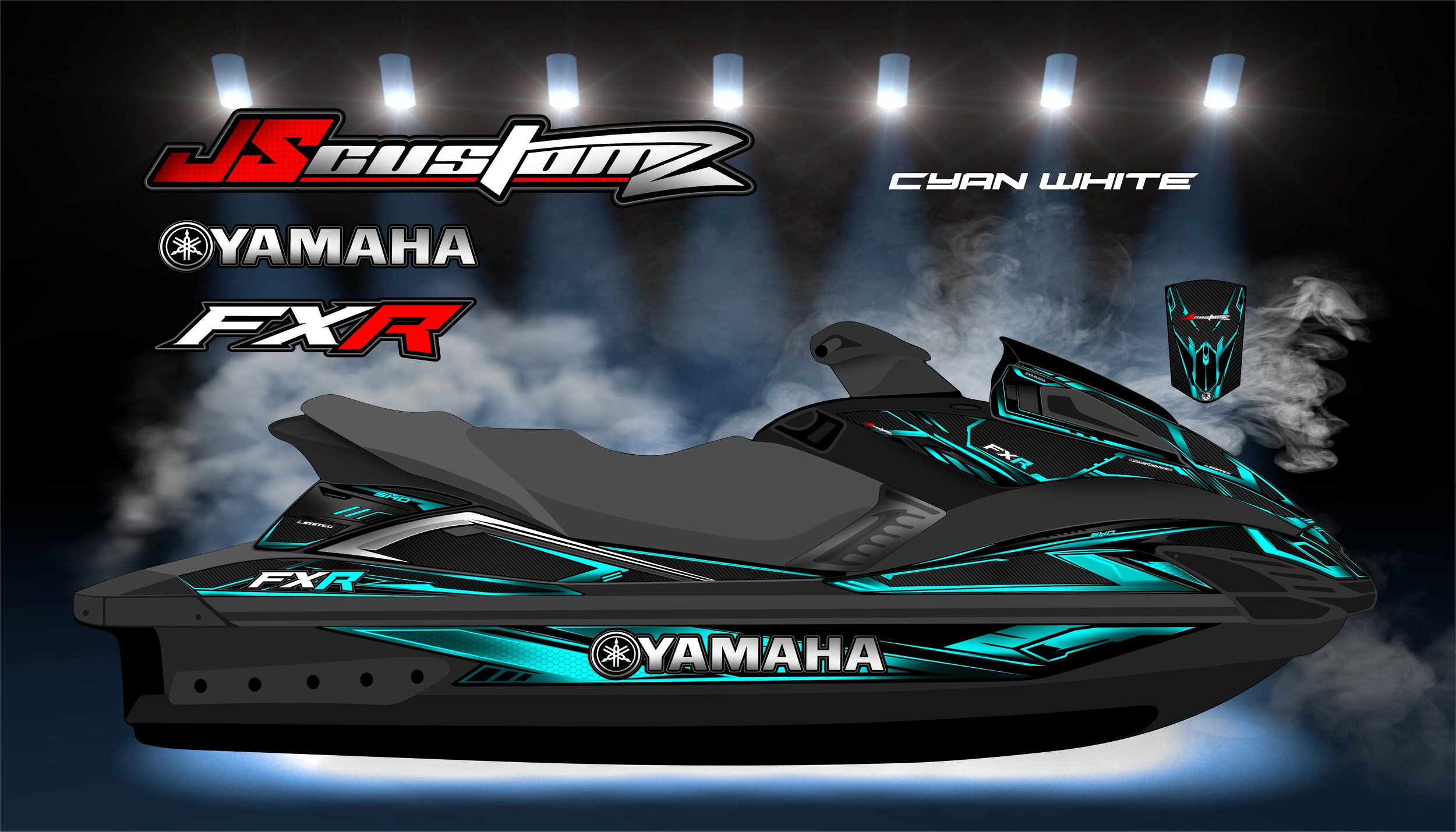 YAMAHA FX 2008-2011 JS2 GRAPHIC KIT CYAN WHITE.jpg