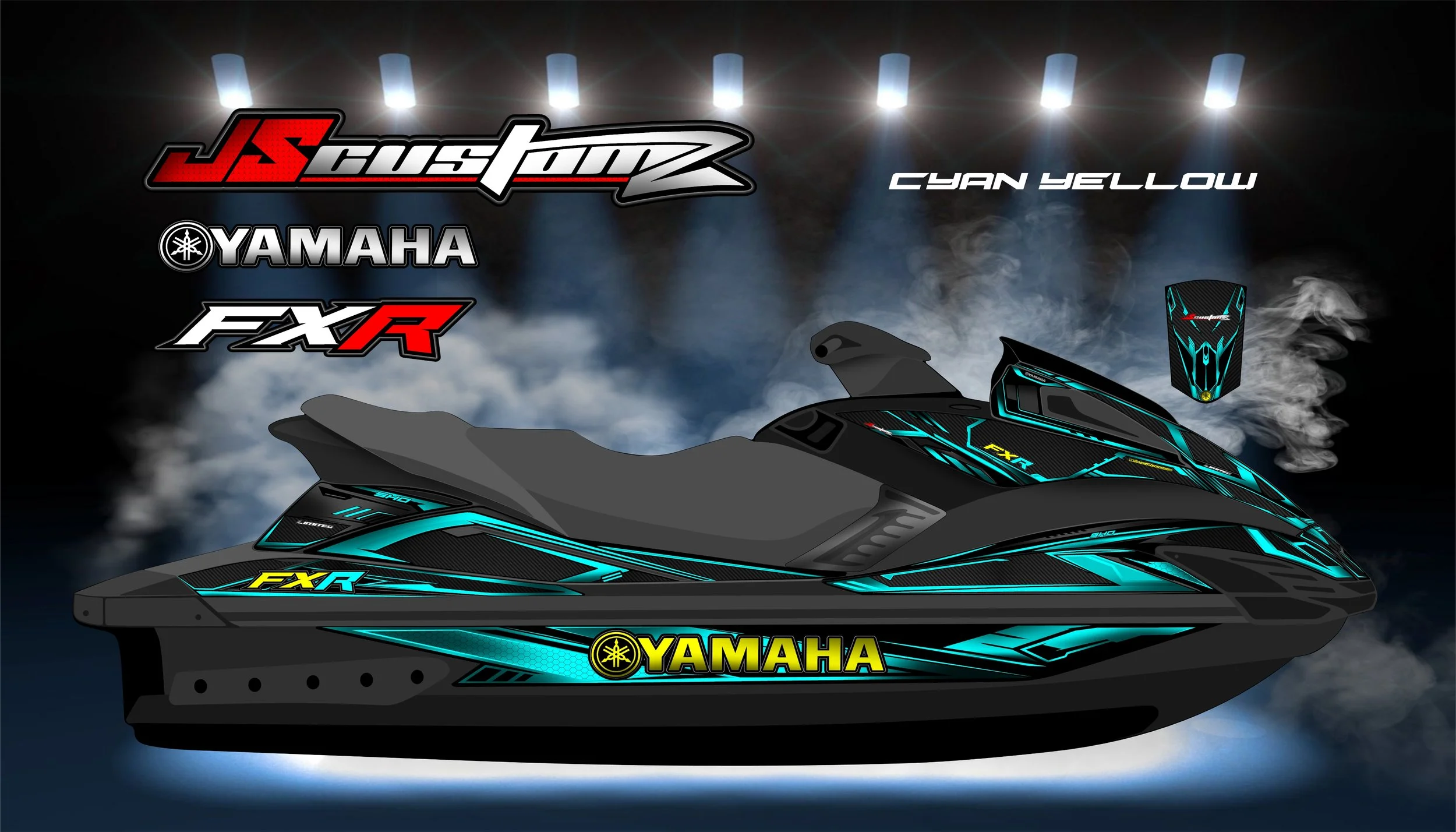 YAMAHA FX 2008-2011 JS2 GRAPHIC KIT CYAN YELLOW.jpg
