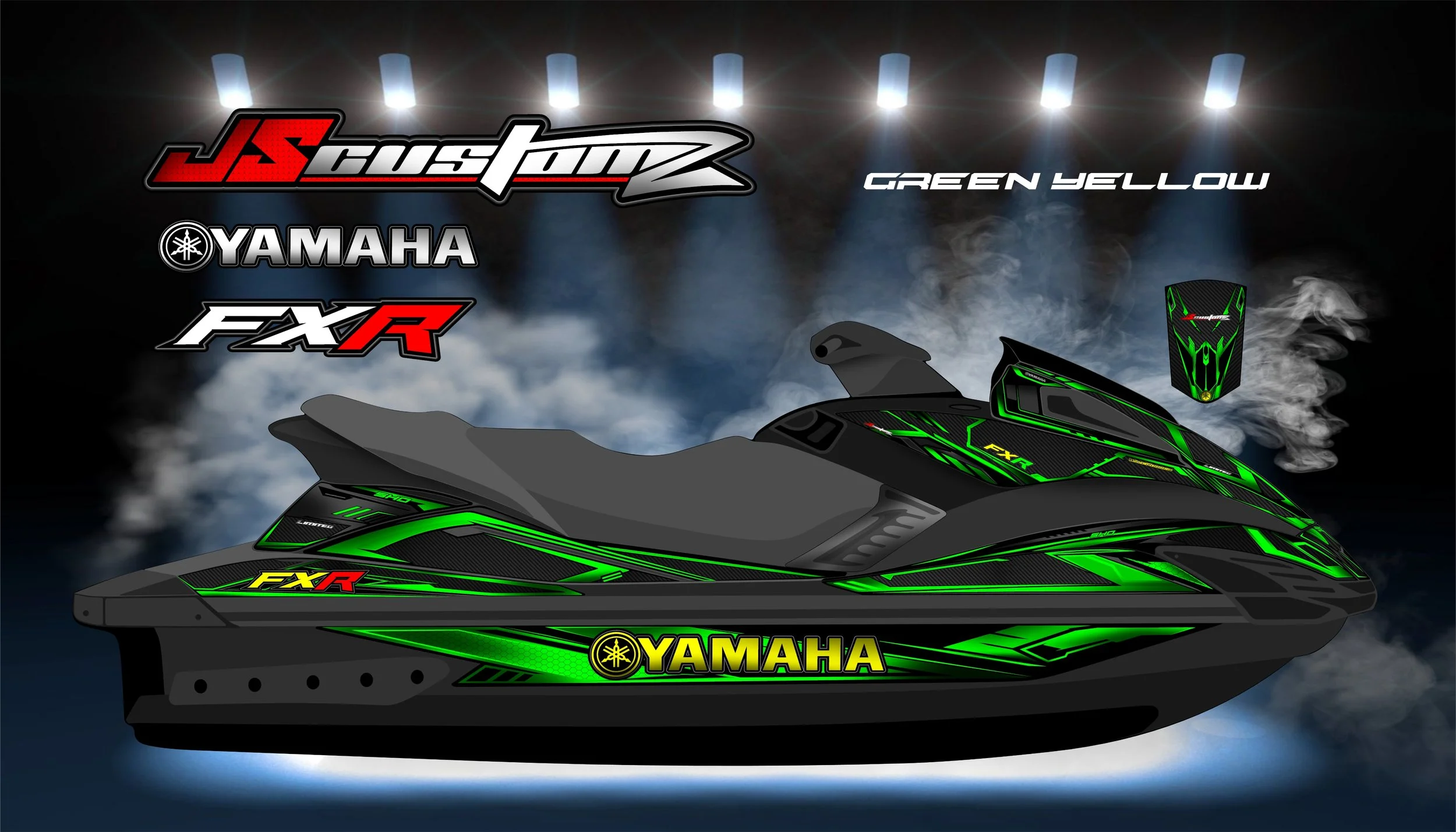 YAMAHA FX 2008-2011 JS2 GRAPHIC KIT GREEN YELLOW.jpg