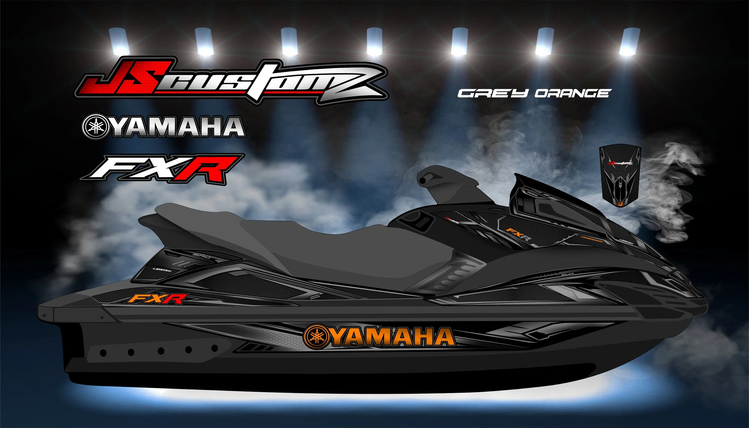 YAMAHA FX 2008-2011 JS2 GRAPHIC KIT GREY ORANGE.jpg