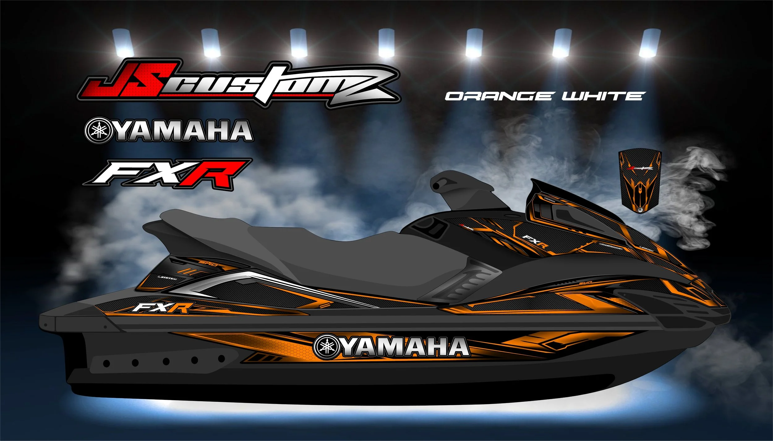 YAMAHA FX 2008-2011 JS2 GRAPHIC KIT ORANGE WHITE.jpg