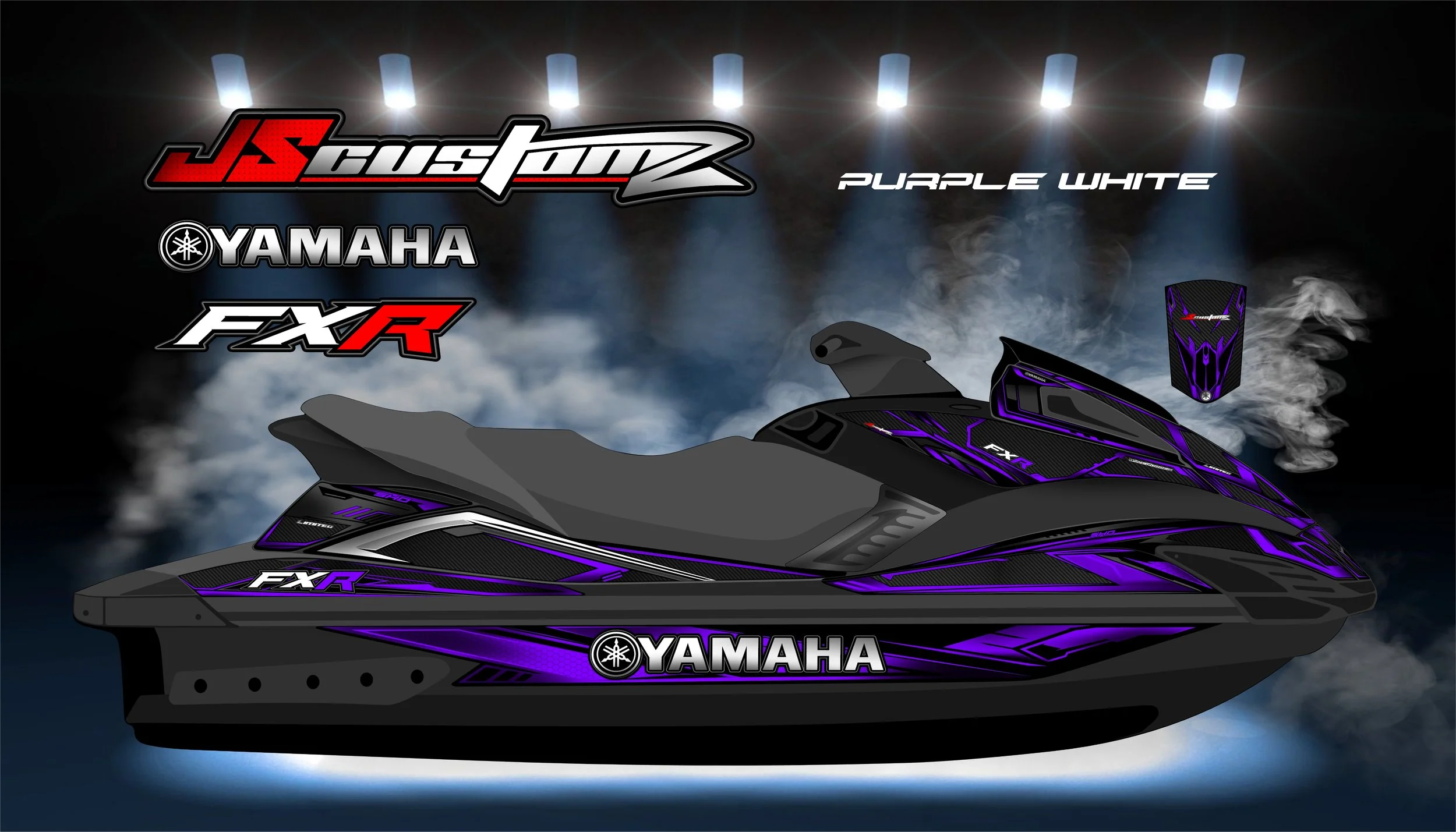 YAMAHA FX 2008-2011 JS2 GRAPHIC KIT PURPLE WHITE.jpg