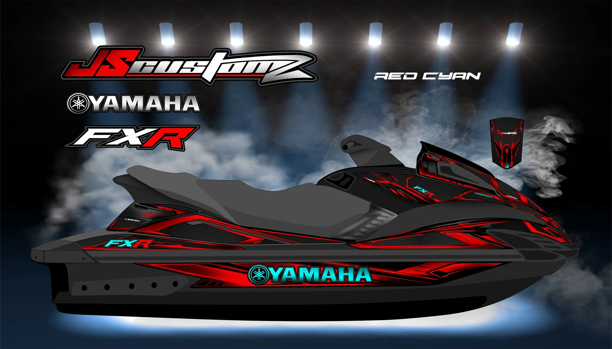 YAMAHA FX 2008-2011 JS2 GRAPHIC KIT RED CYAN.jpg