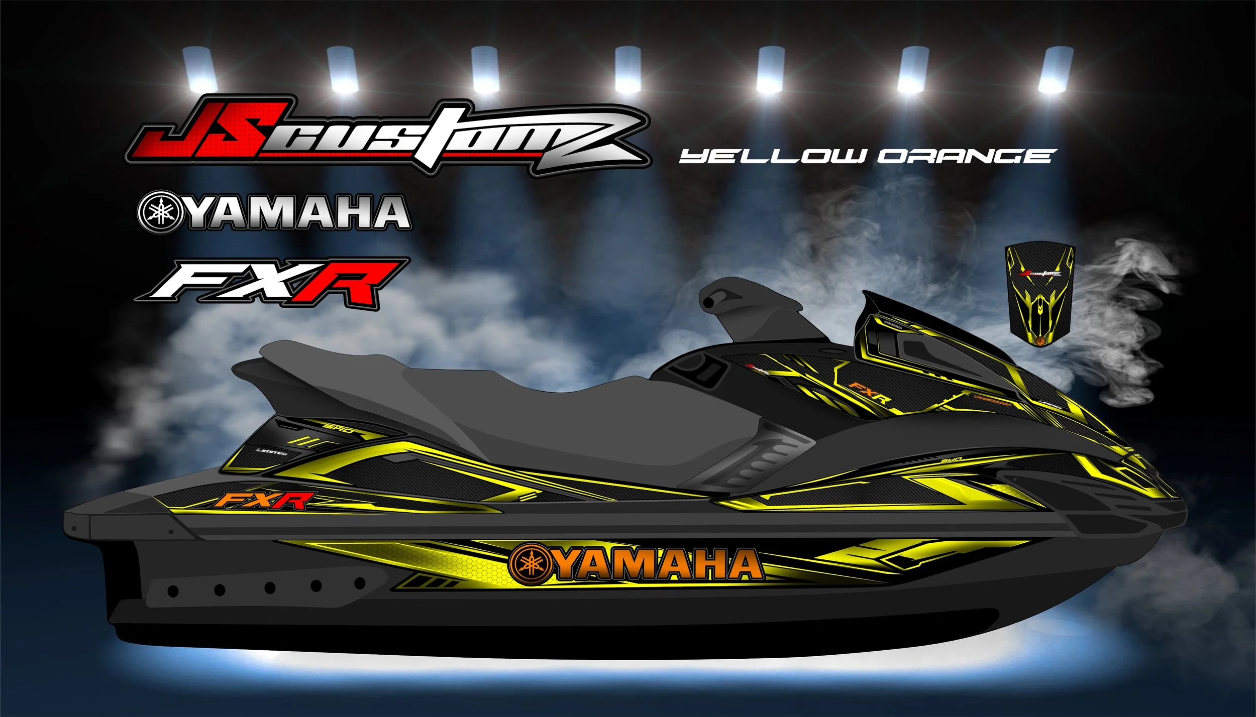YAMAHA FX 2008-2011 JS2 GRAPHIC KIT YELLOW ORANGE.jpg