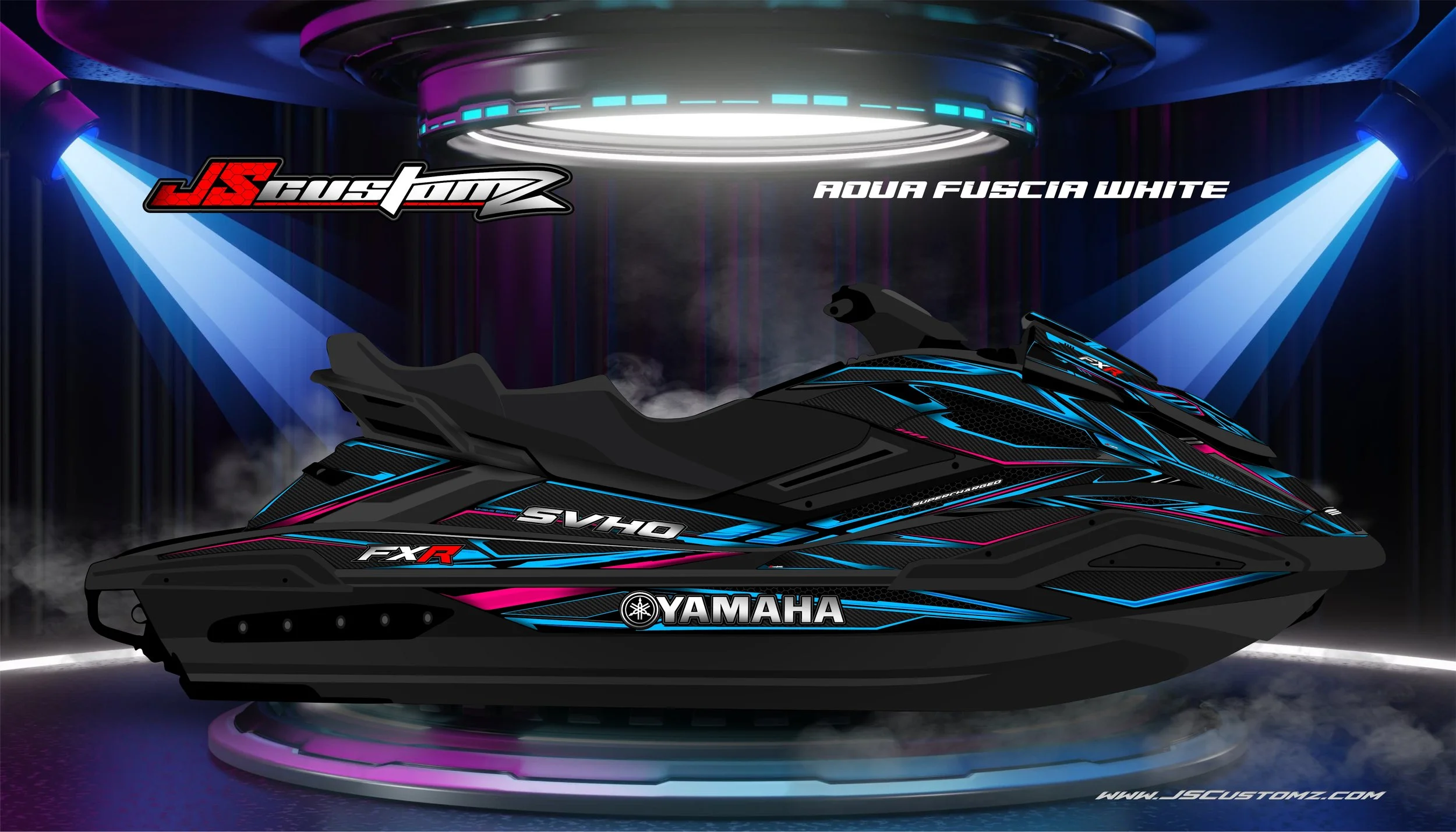 Yamaha FX 19-UP JS4 GRAPHIC KIT 2025 Aqua fuscia white.jpg
