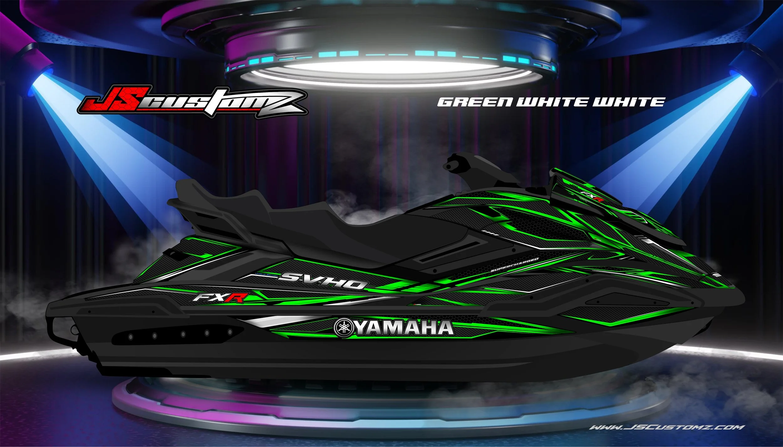 Yamaha FX 19-UP JS4 GRAPHIC KIT 2025 Green white white.jpg
