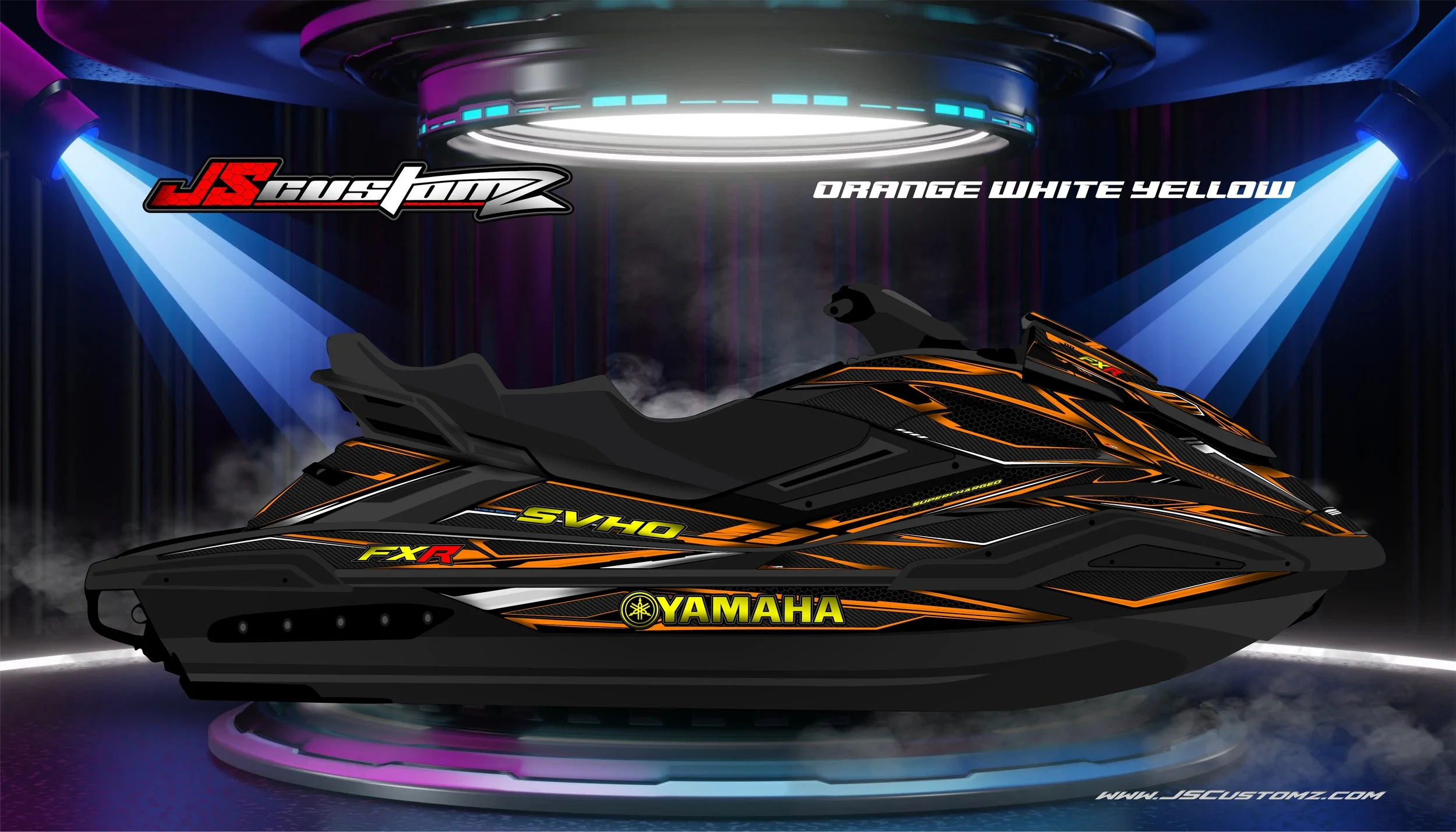 Yamaha FX 19-UP JS4 GRAPHIC KIT 2025 Orange white Yellow.jpg