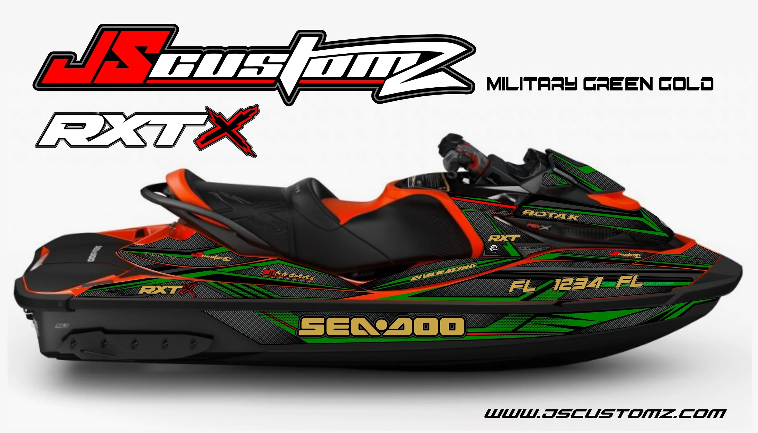 SEADOO RXT ST3 JS1 FULL COLOR GRAPHIC KIT  MILITARY GOLD.jpg