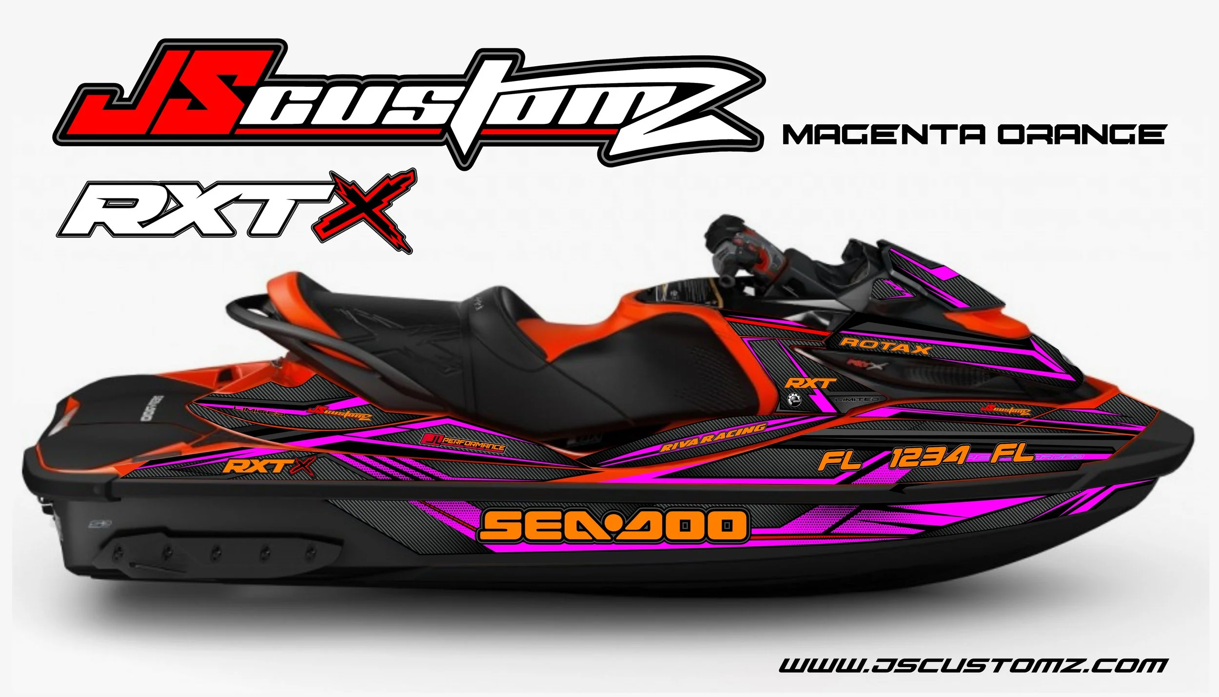 SEADOO RXT ST3 JS1 FULL COLOR GRAPHIC KIT MAGENTA ORANGE.jpg