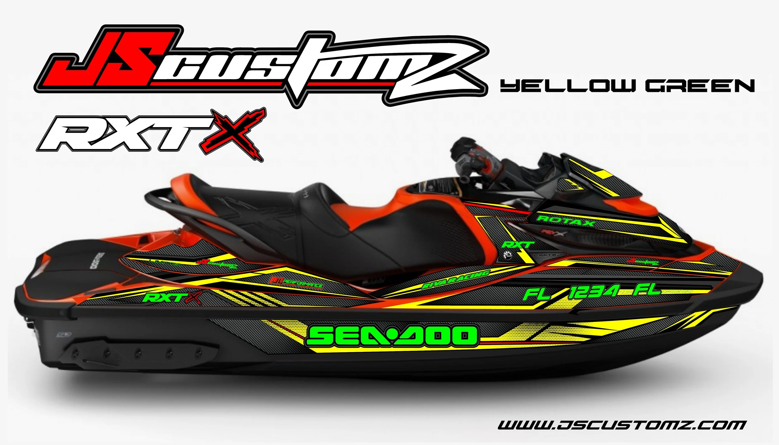 SEADOO RXT ST3 JS1 FULL COLOR GRAPHIC KIT YELLOW GREEN.jpg