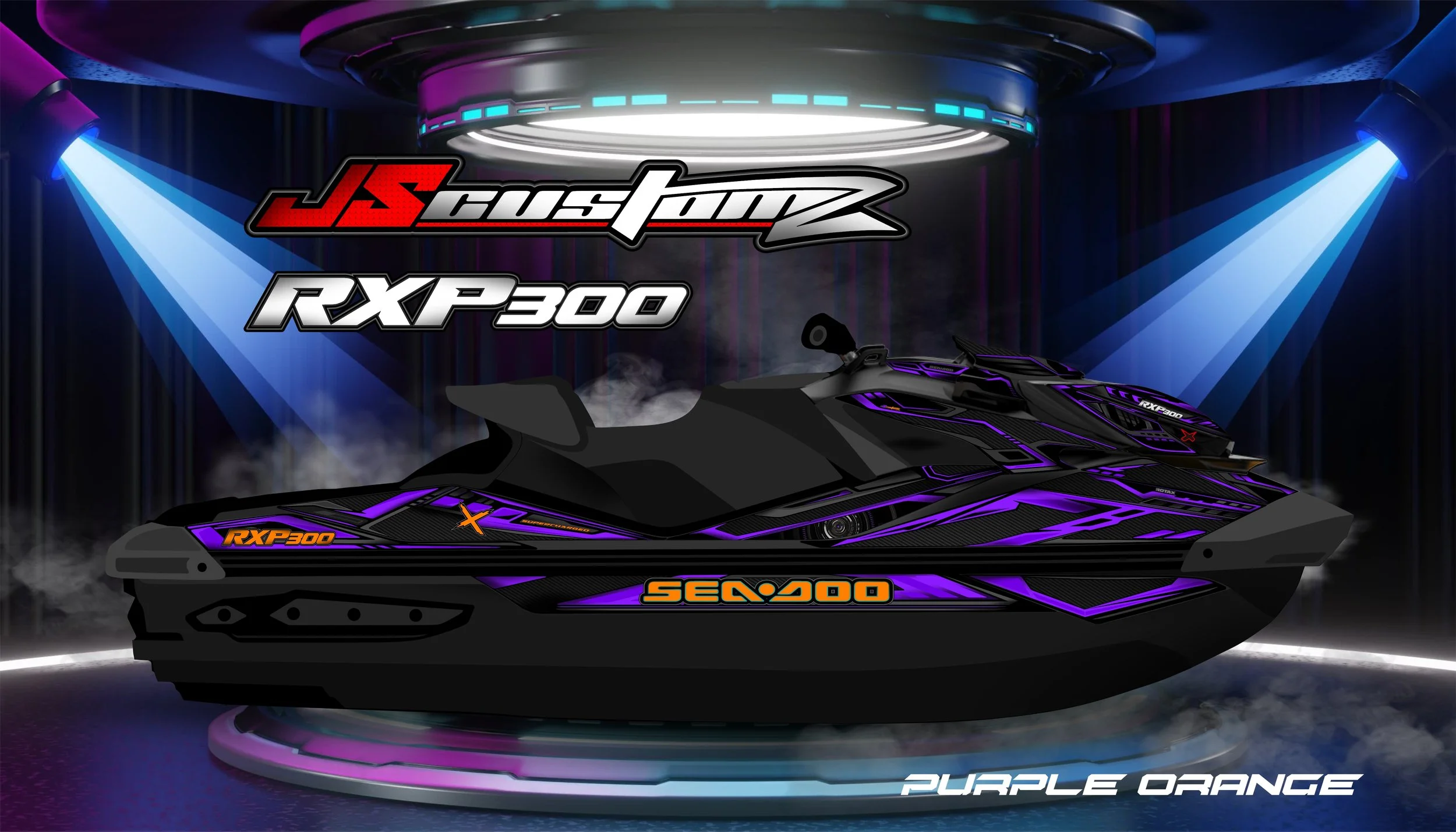 SEADOO RXPX 21 UP JS4 GRAPHIC KIT PURPLE ORANGE.jpg