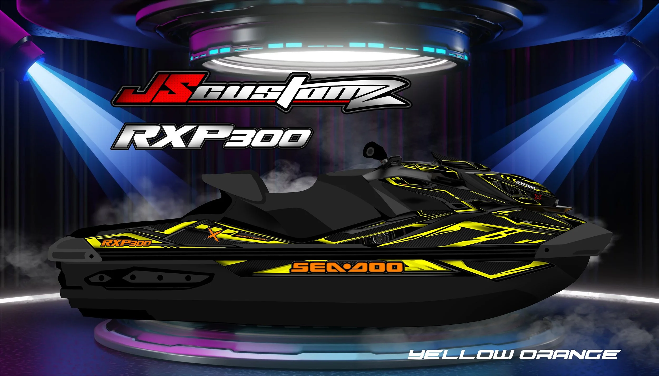 SEADOO RXPX 21 UP JS4 GRAPHIC KIT YELLOW ORANGE.jpg