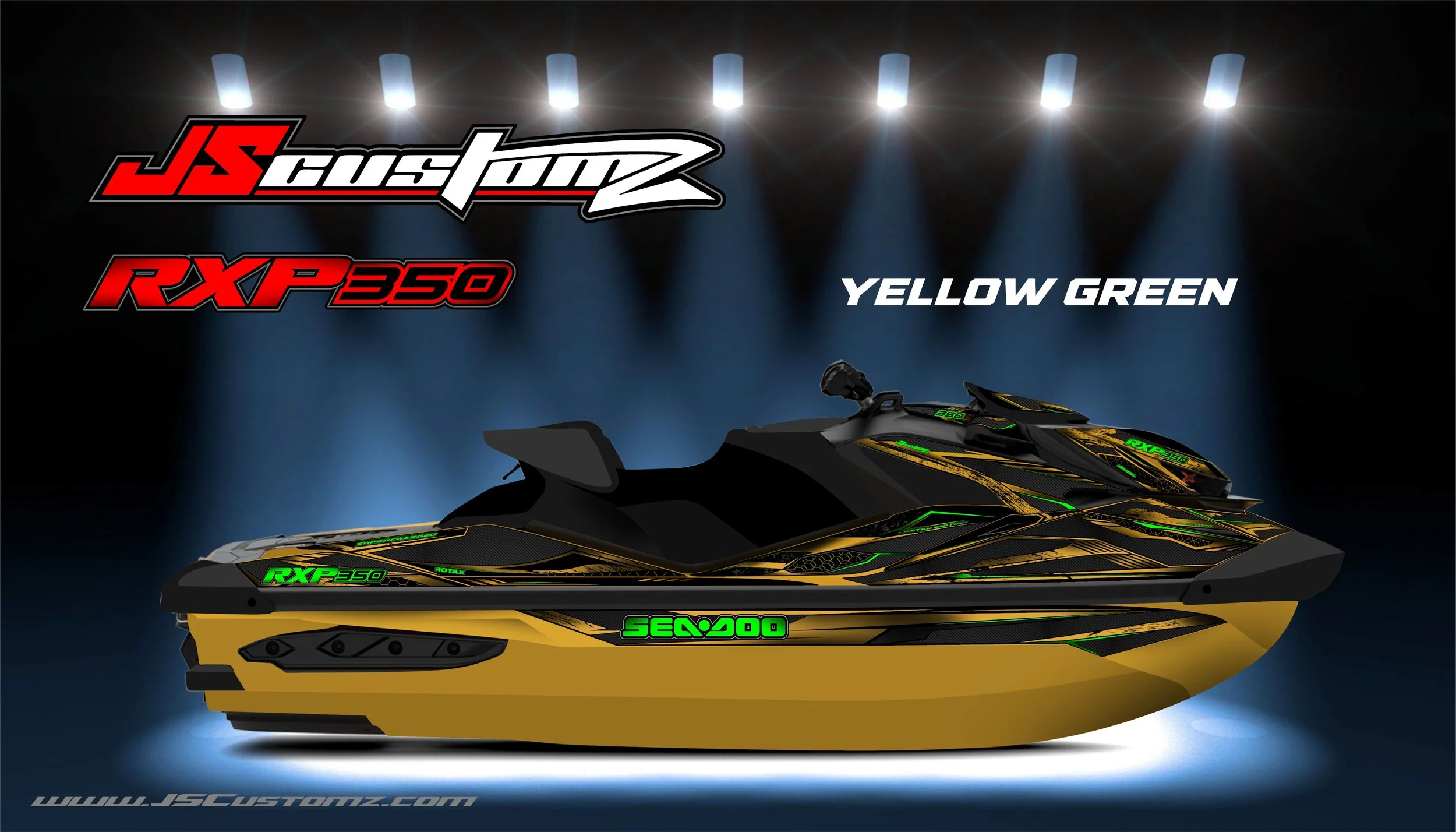 SEADOO RXPX 21-UP YELLOW JS1 GRAPHIC KIT YELLOW GREEN .jpg